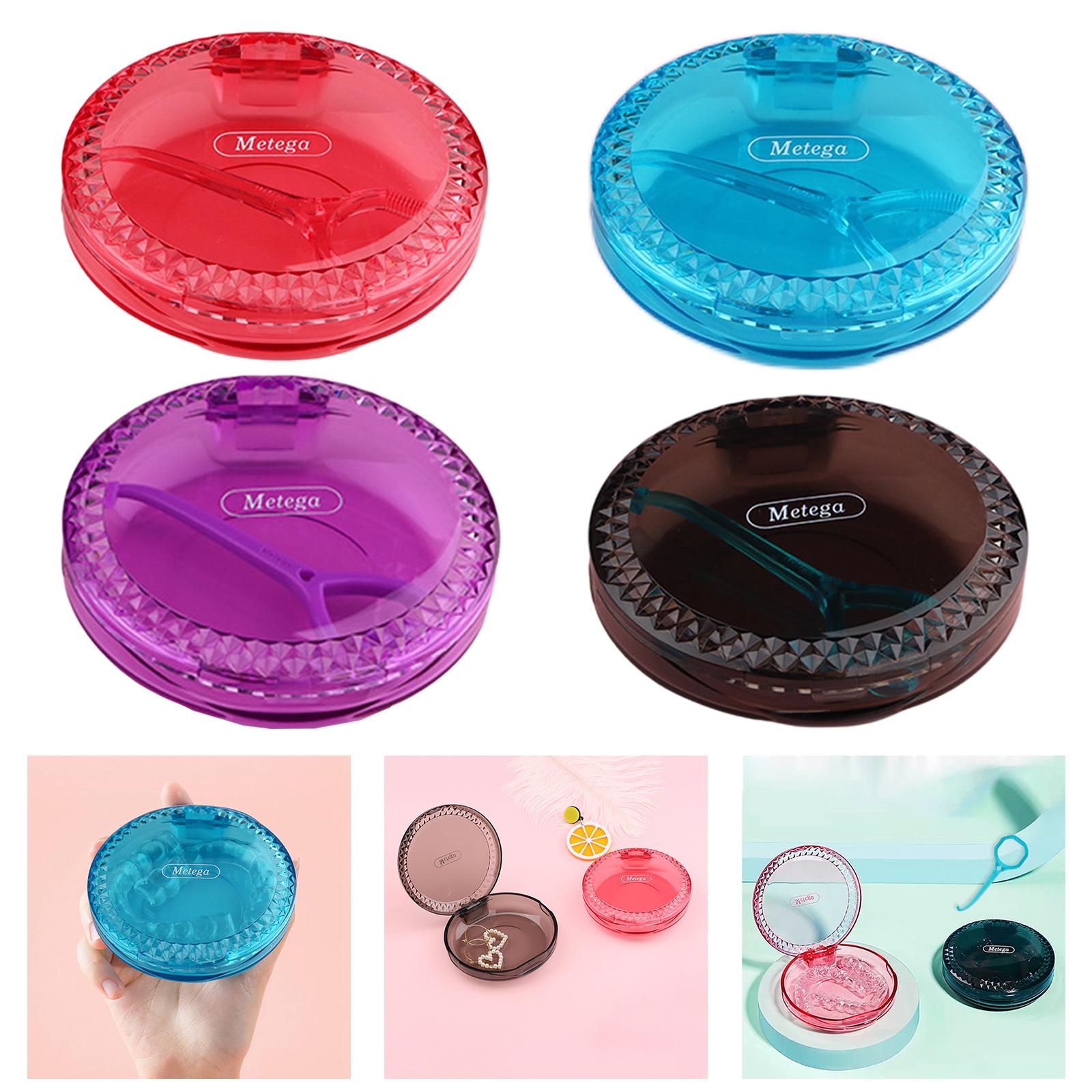 Retainer Case Light Mouth Guard Case Holder for Oral Care Red