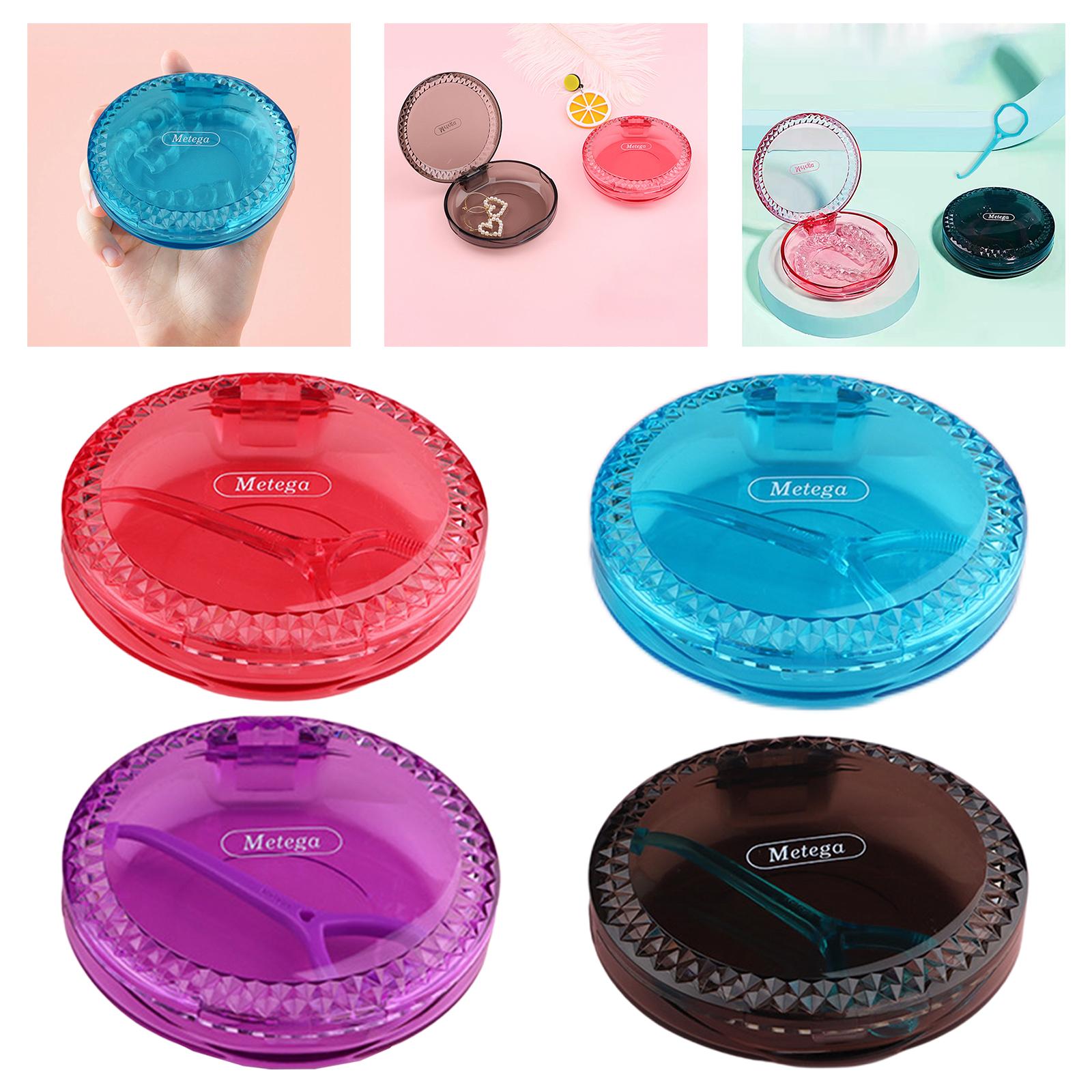 Retainer Case Light Mouth Guard Case Holder for Oral Care Red