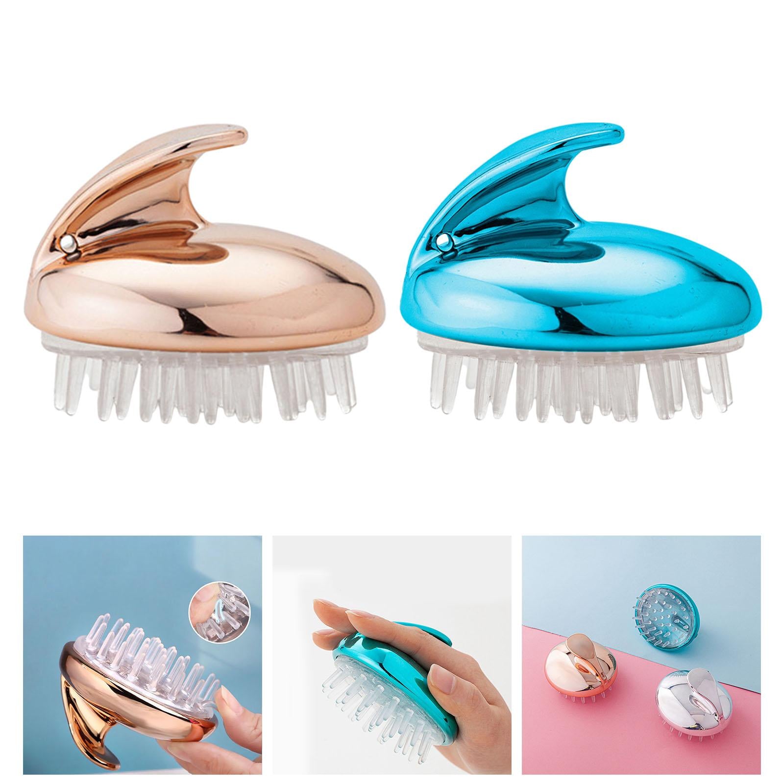 Hair Scalp Massager Shampoo Brush Air Cushion for Itching Relief Rose Gold