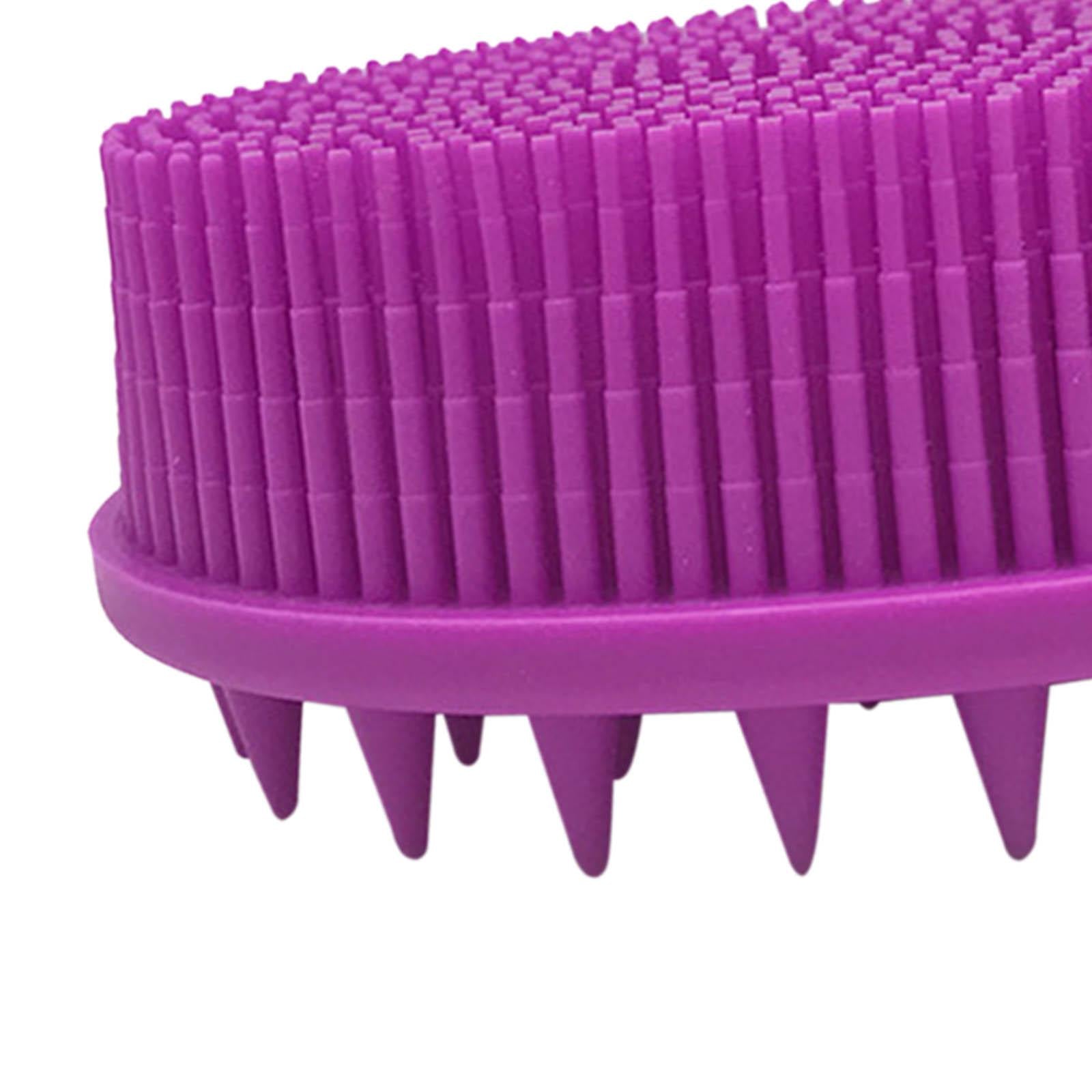 Silicone Bath Shower Brush Exfoliating Body Brush for Home Men Women Purple