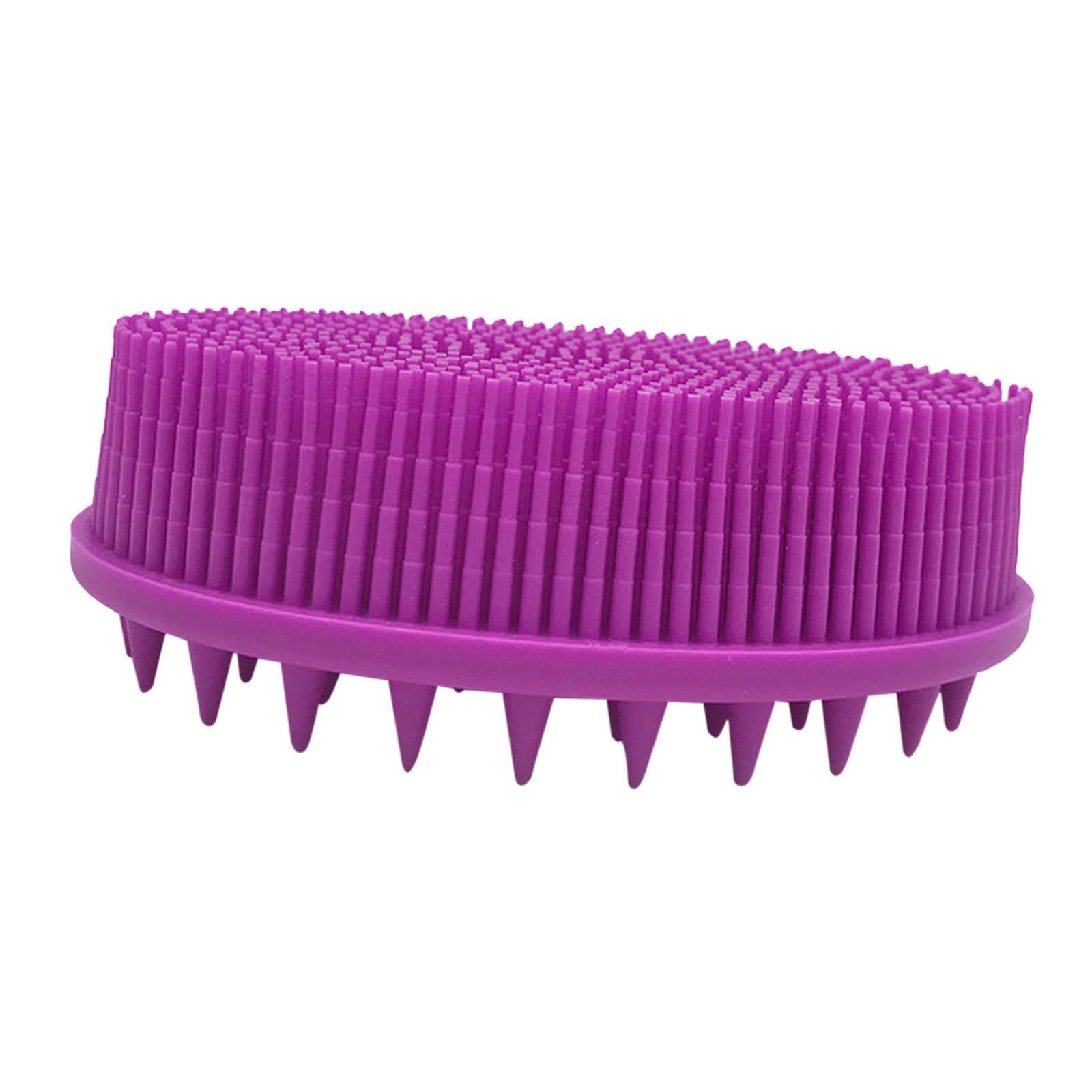 Silicone Bath Shower Brush Exfoliating Body Brush for Home Men Women Purple