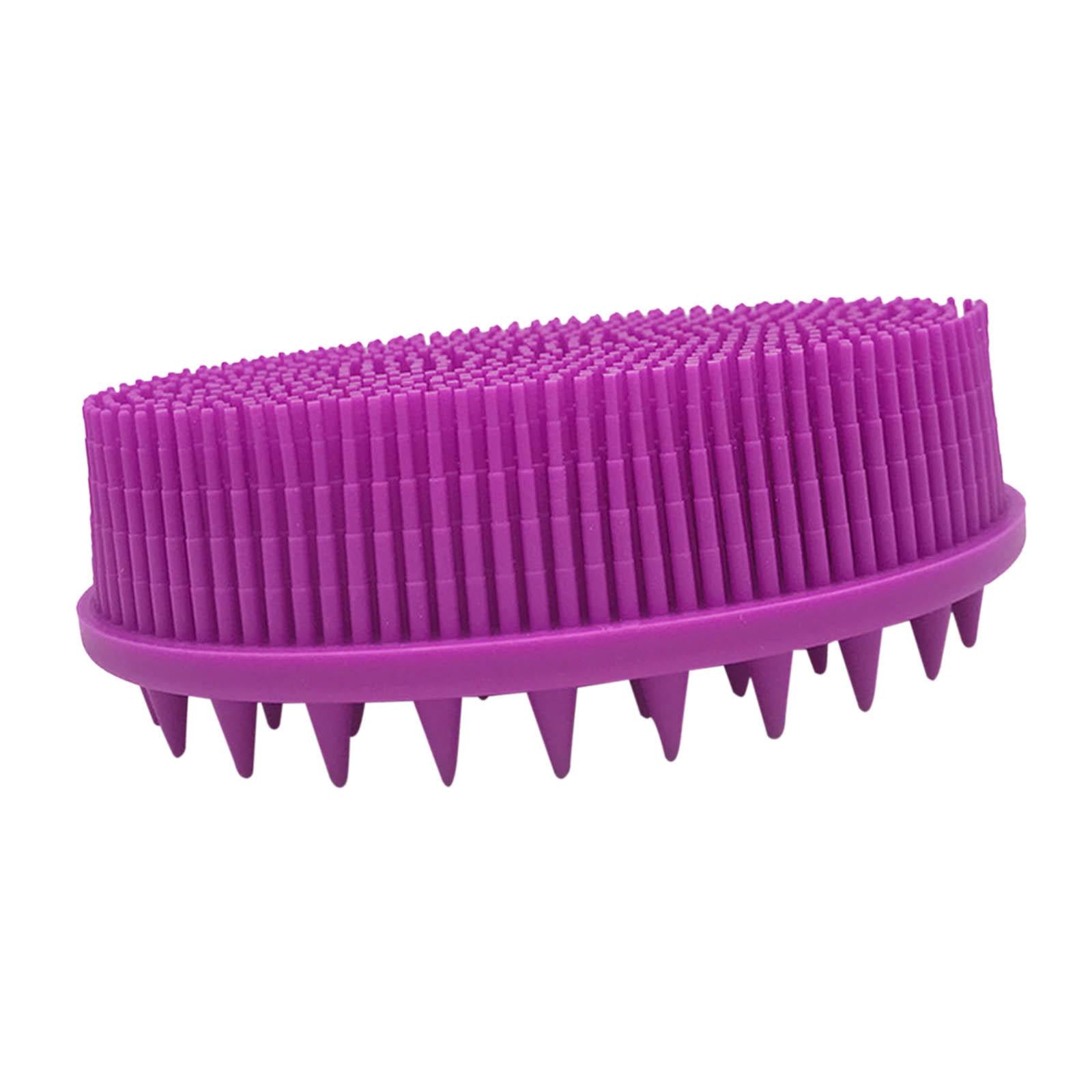 Silicone Bath Shower Brush Exfoliating Body Brush for Home Men Women Purple