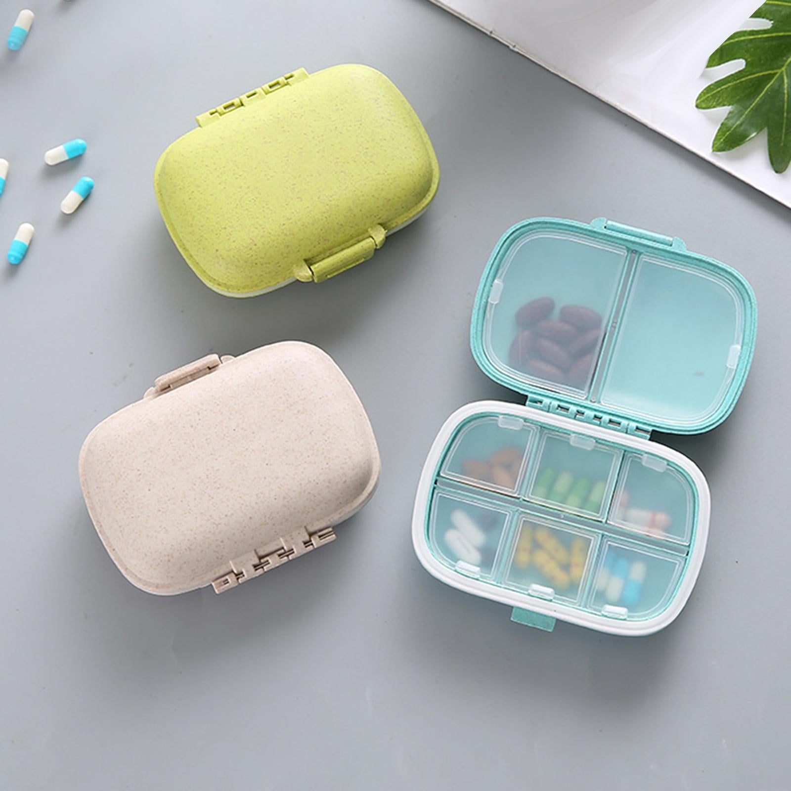 Weekly Pill Organizer Supplements Vitamins Medication Reminder Home Green
