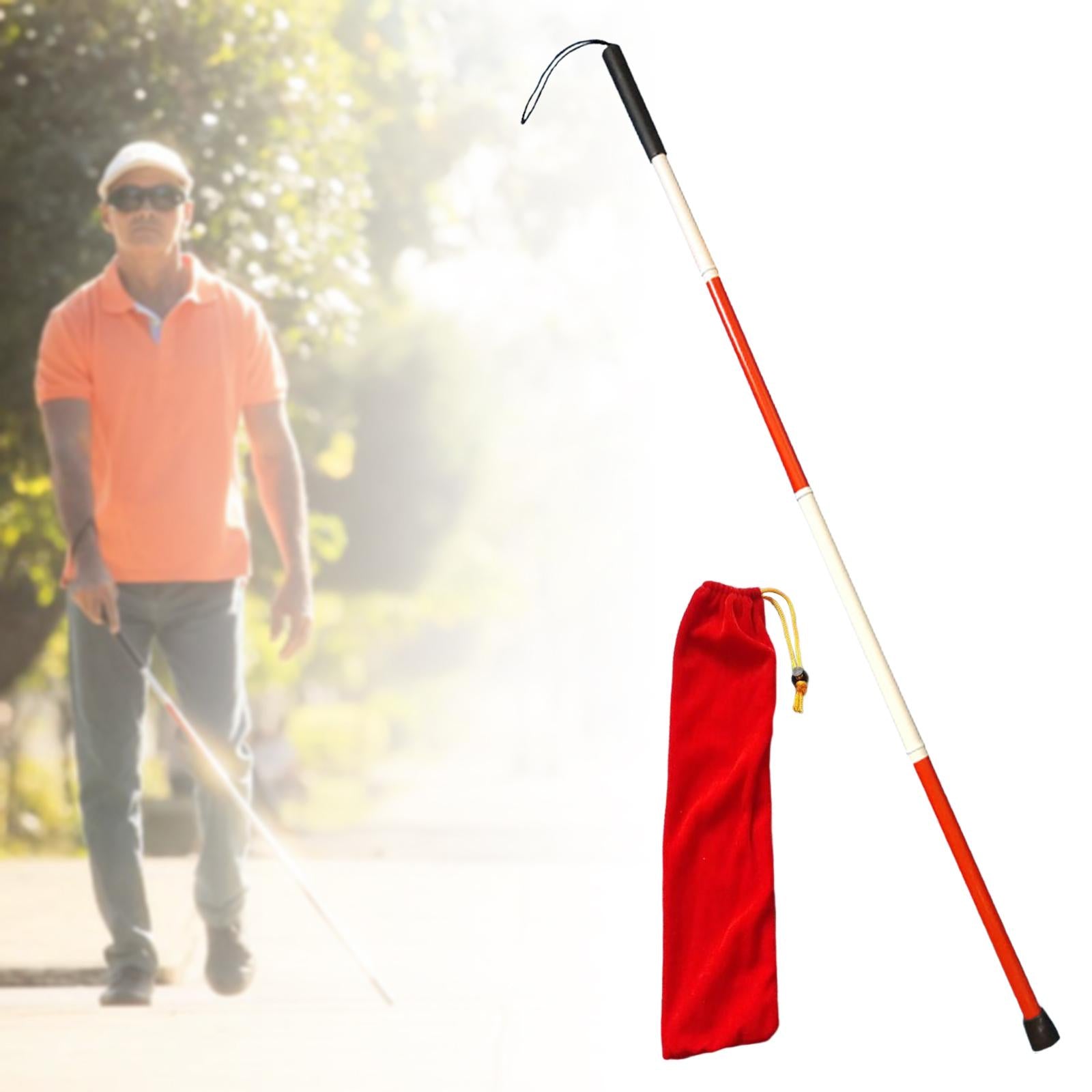 Aluminium Alloy Folding Cane Adjustable Lightweight Blind Blind People Rubber Base