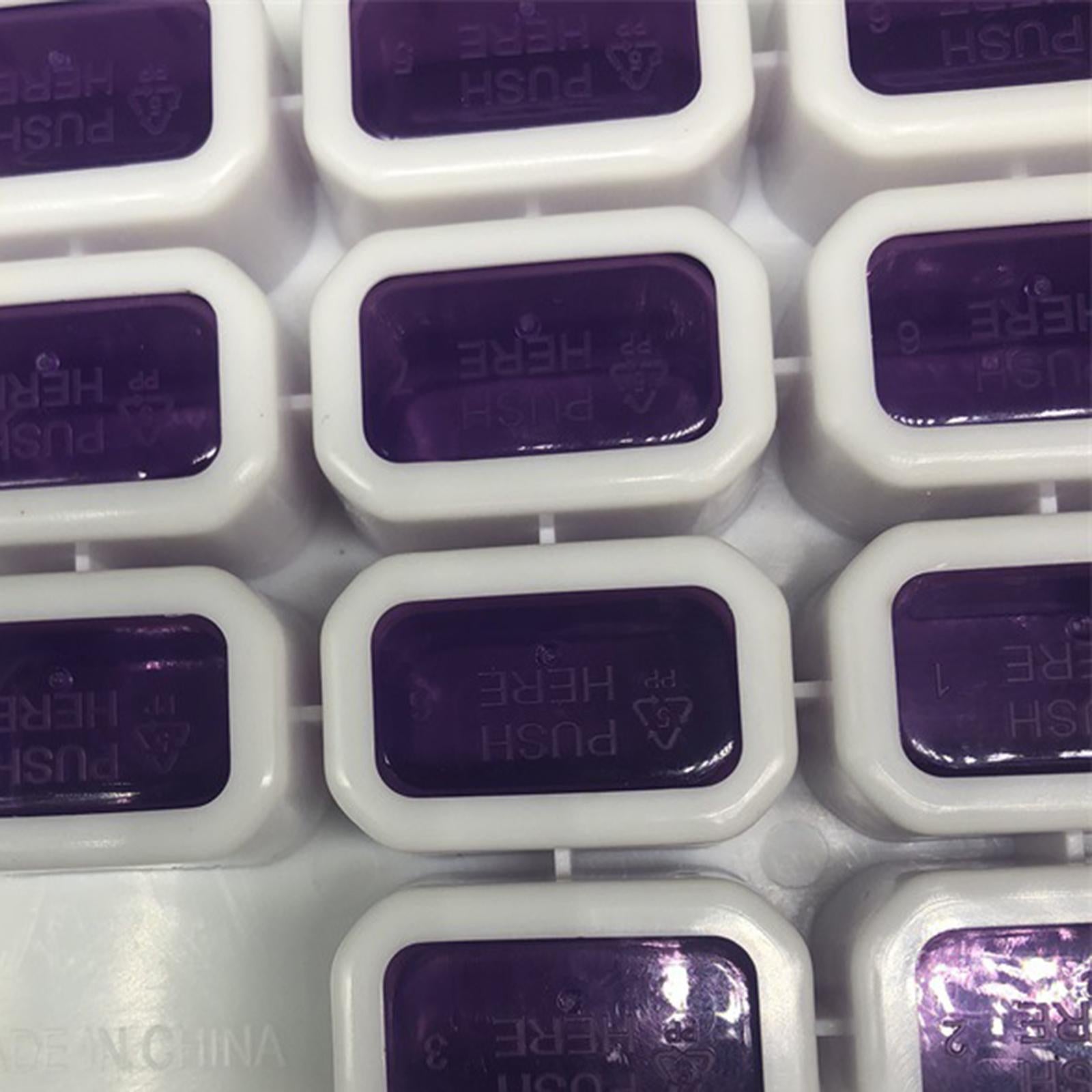 Pill Box Medicine Organizer Dispenser Case Container Storage Monthly Purple