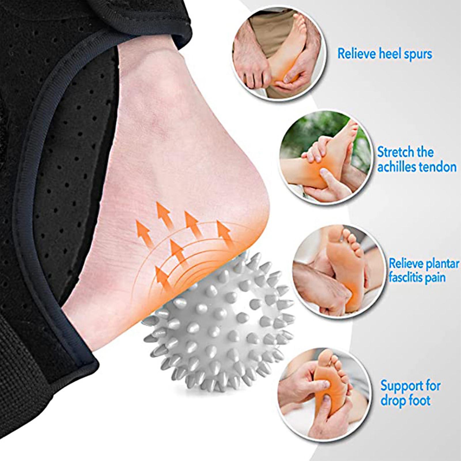Plantar Fasciitis Night Splint Soft for Achilles Tendonitis Support Black