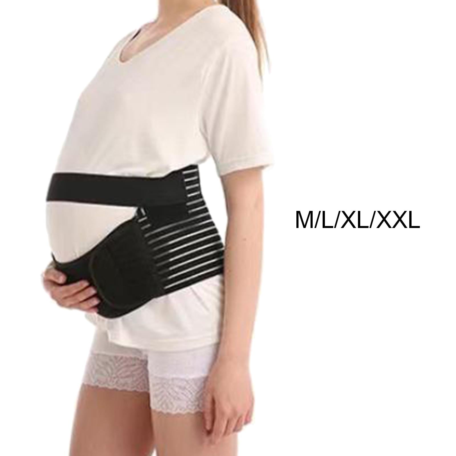 Maternity Belt Waist Back Abdomen Belly Band Black Mesh Style M 70-100cm