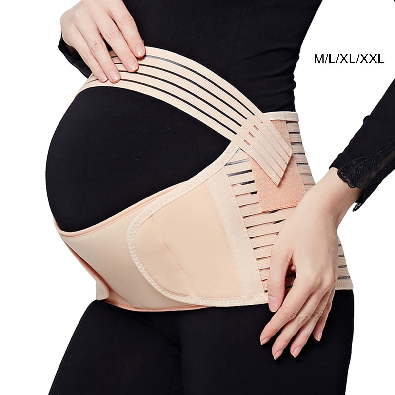 Pregnancy Band Waist Back Abdomen Belly Band Black Breathable M 70-100cm