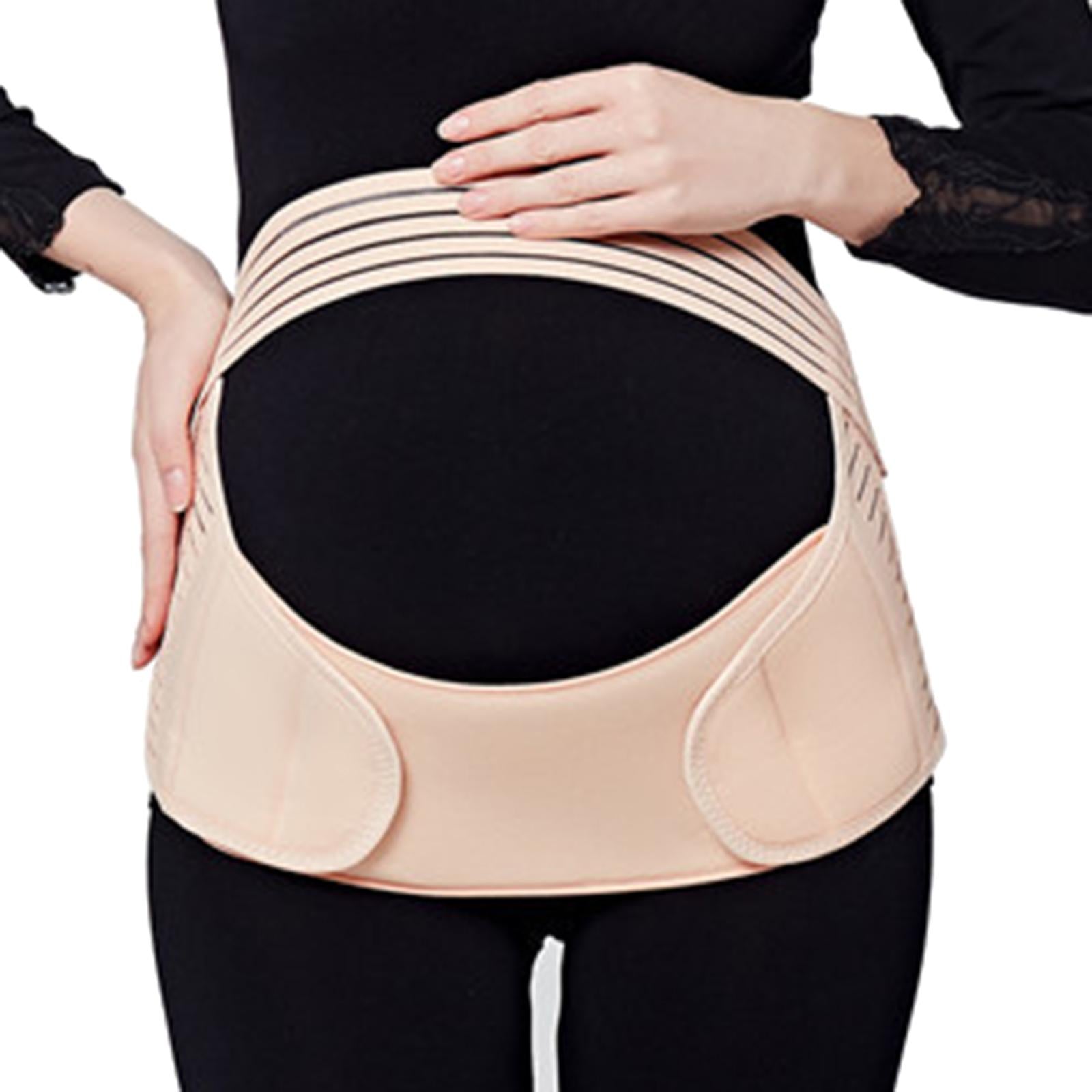 Pregnancy Band Waist Back Abdomen Belly Band Black Breathable XXL 100-130cm