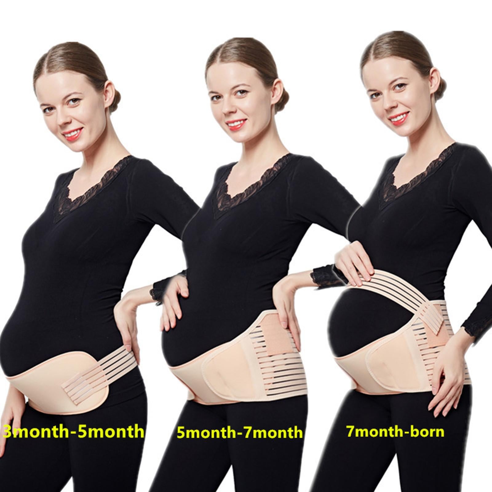 Pregnancy Band Waist Back Abdomen Belly Band Black Breathable XXL 100-130cm