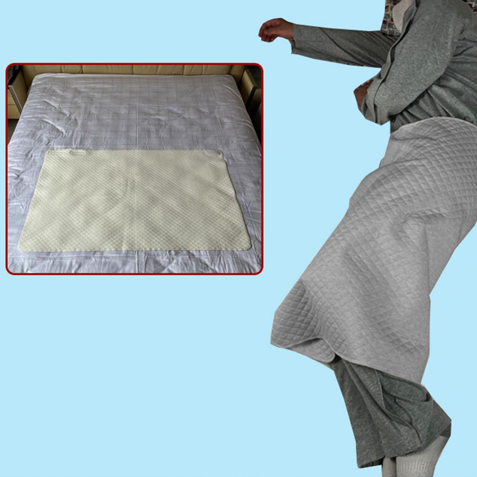 Elderly Diaper Skirt Wearable Incontinence Bed Pads for Adult Nursing Men Gray
