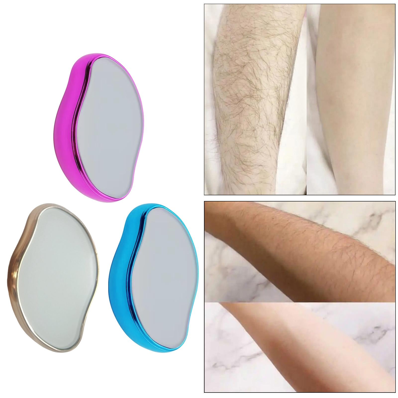 Painless Hair Removal Epilator Reusable Body Hair Depilation Tool Rose Red