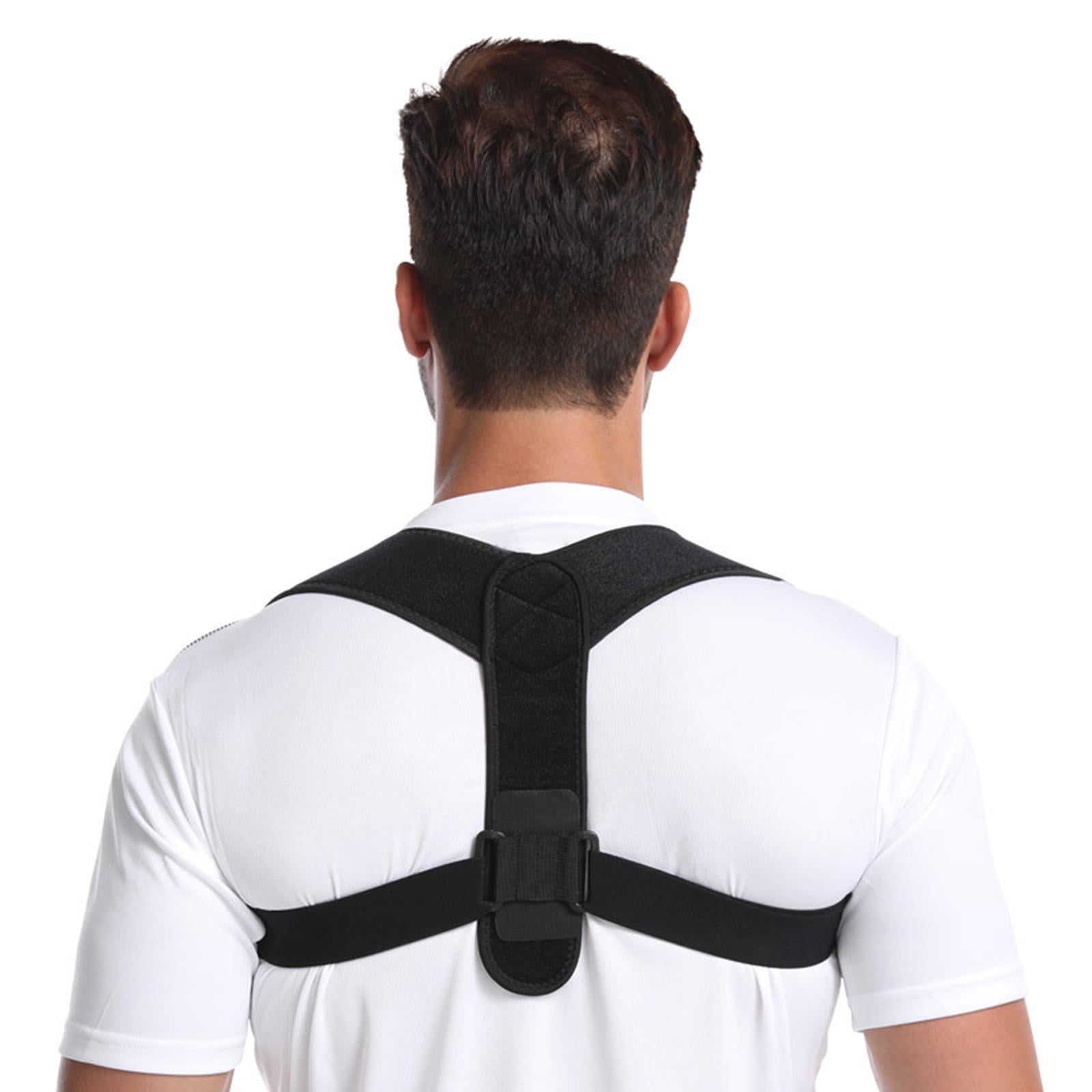 Posture Corrector for Men Women Comfy Spine Support for Neck Shoulder Black