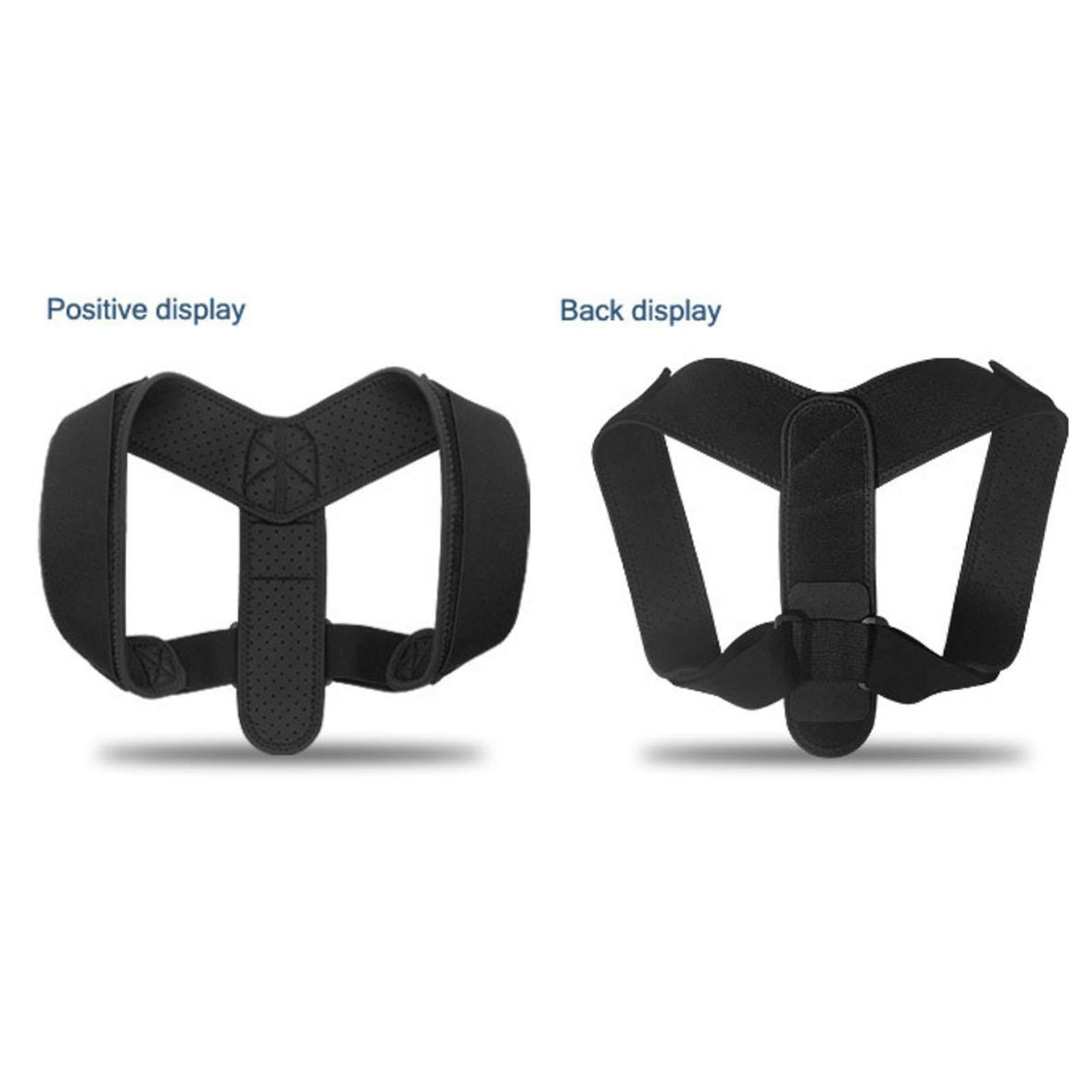 Posture Corrector for Men Women Comfy Spine Support for Neck Shoulder Black
