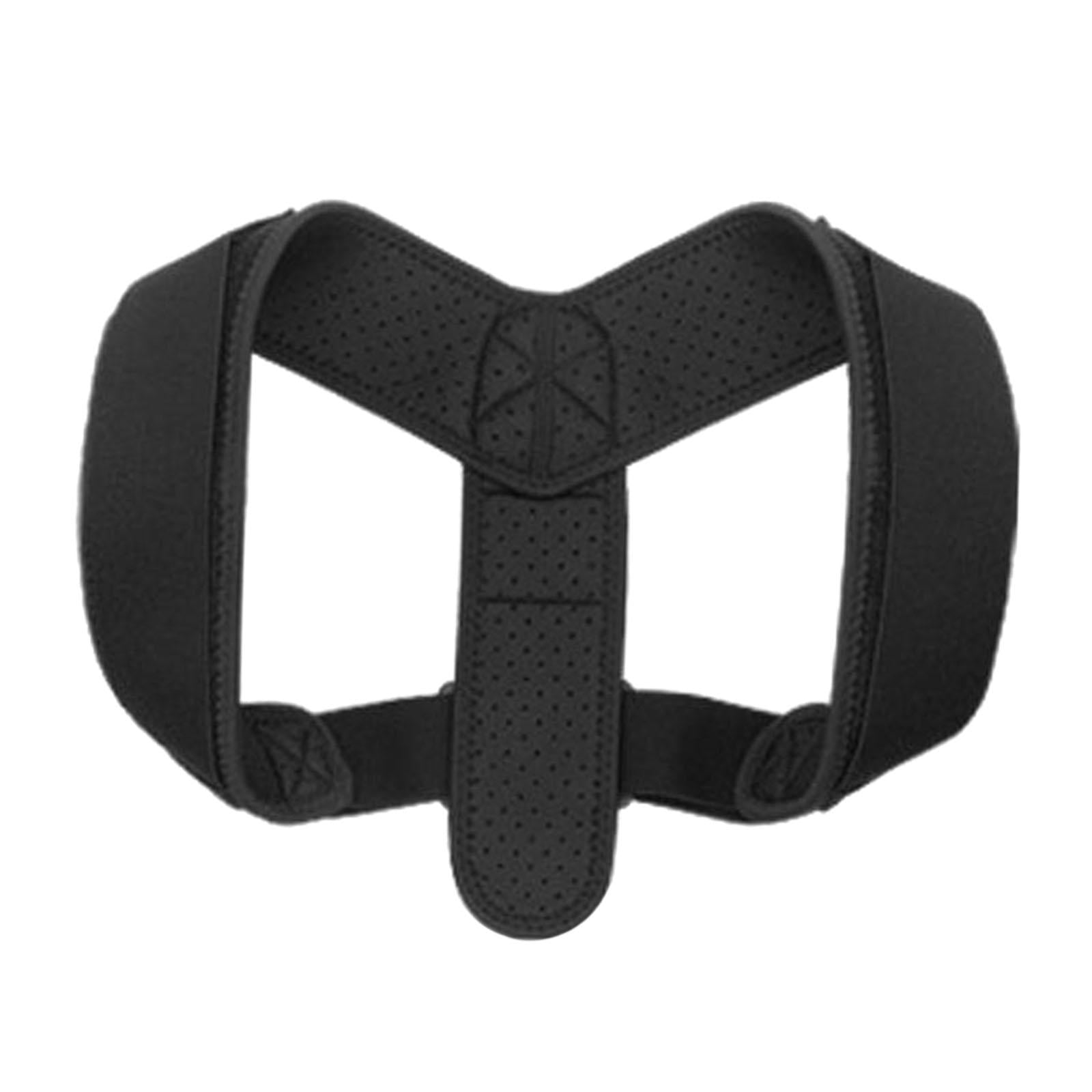 Posture Corrector for Men Women Comfy Spine Support for Neck Shoulder Black