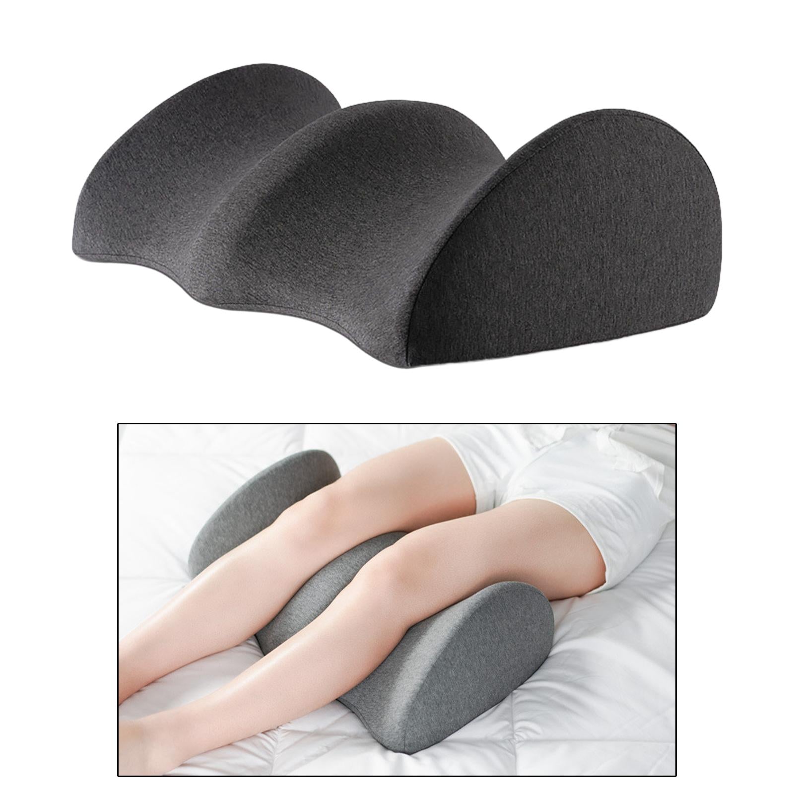 Knee Pillow Memory Foam Soft for Sciatica Pain Relief Accessories Dark Grey