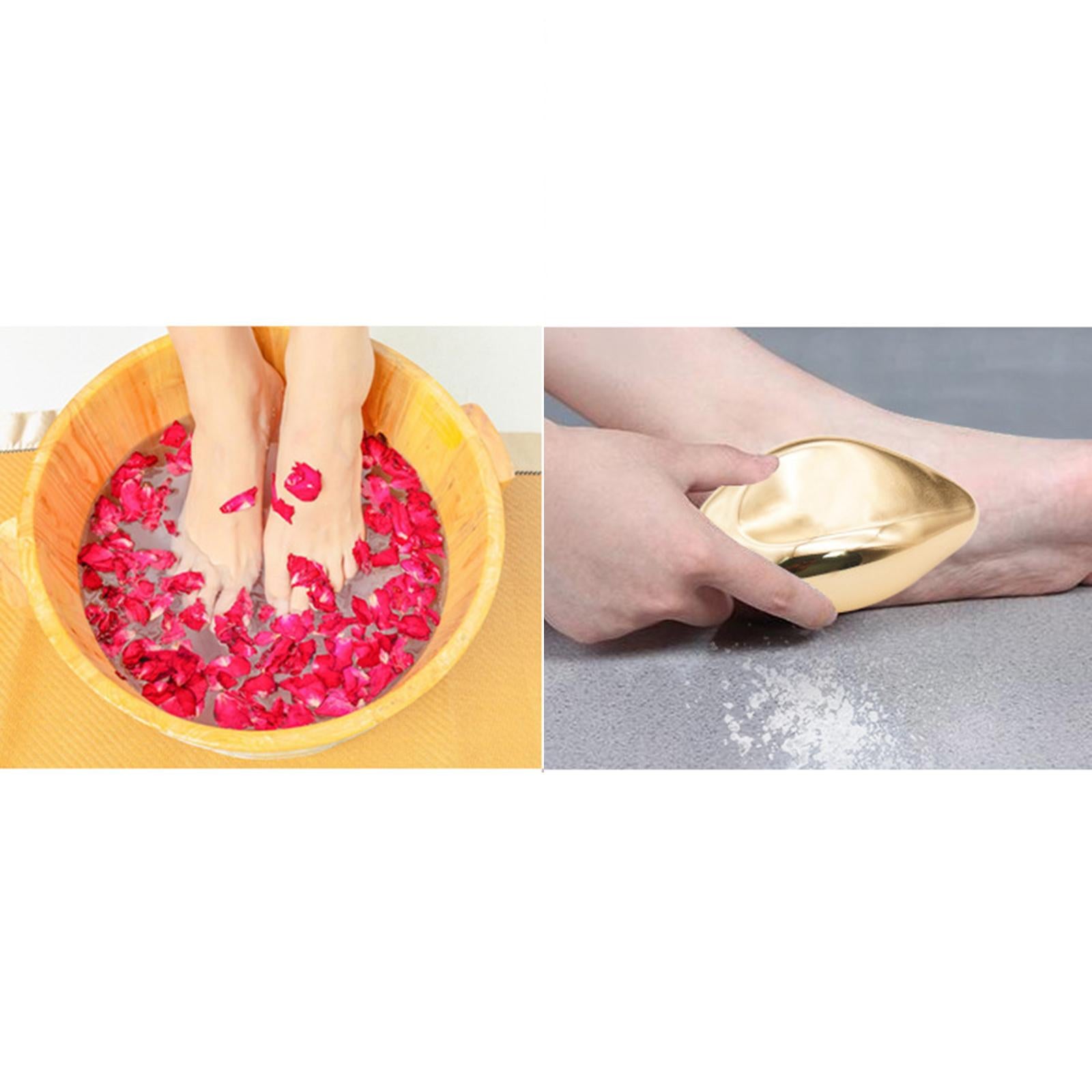Portable Foot File Reusable Foot Care Tool for Cracked Heel Wet and Dry Feet Golden