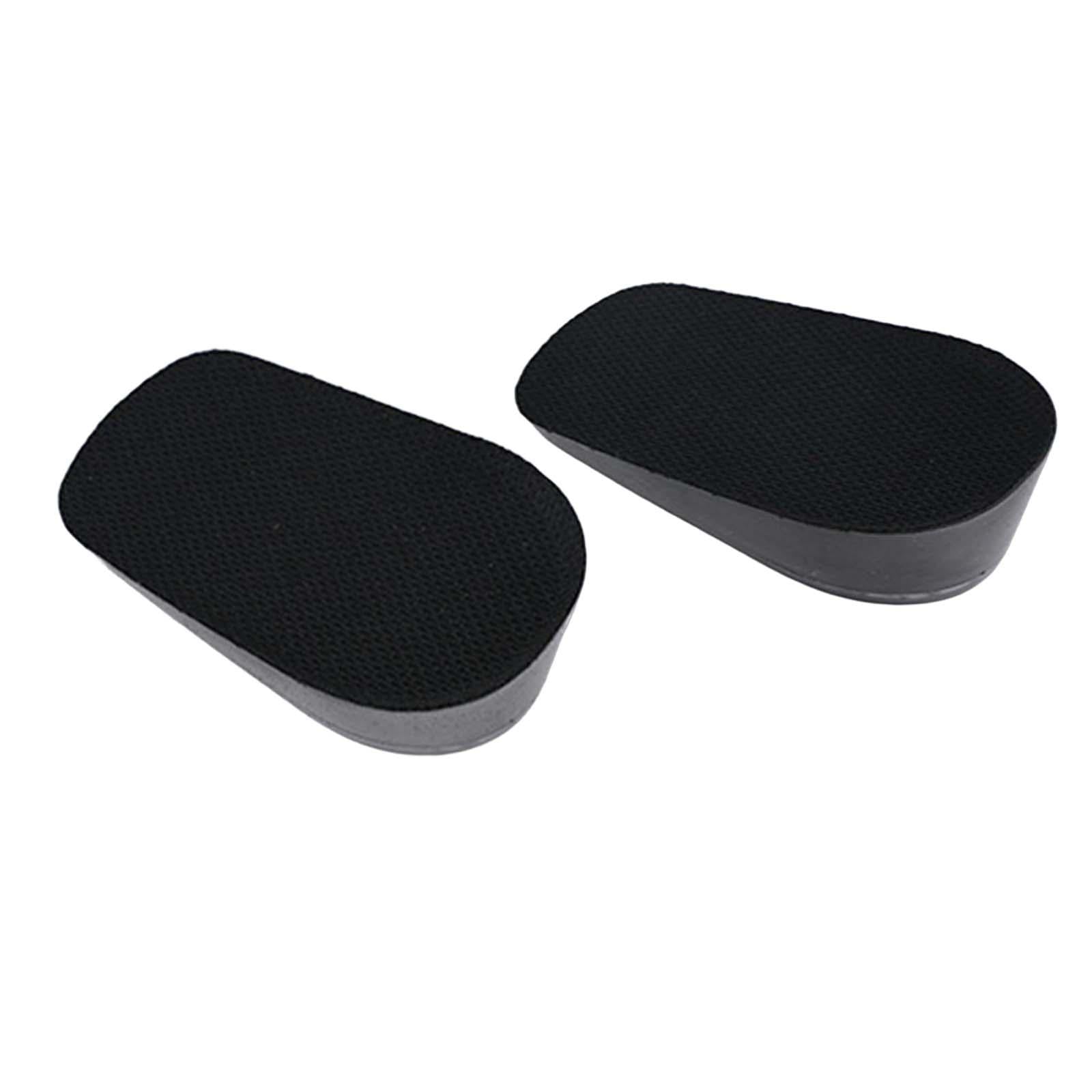 2 Pieces Height Increase Insoles Heel Cushion Pads Men Women Black 3.5cm