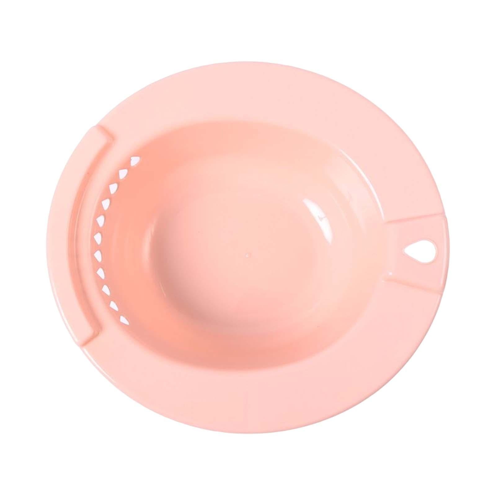 Sitz Bath Bidet Hemorrhoids Relieve Perineal Soaking for Standard Toilet Pink