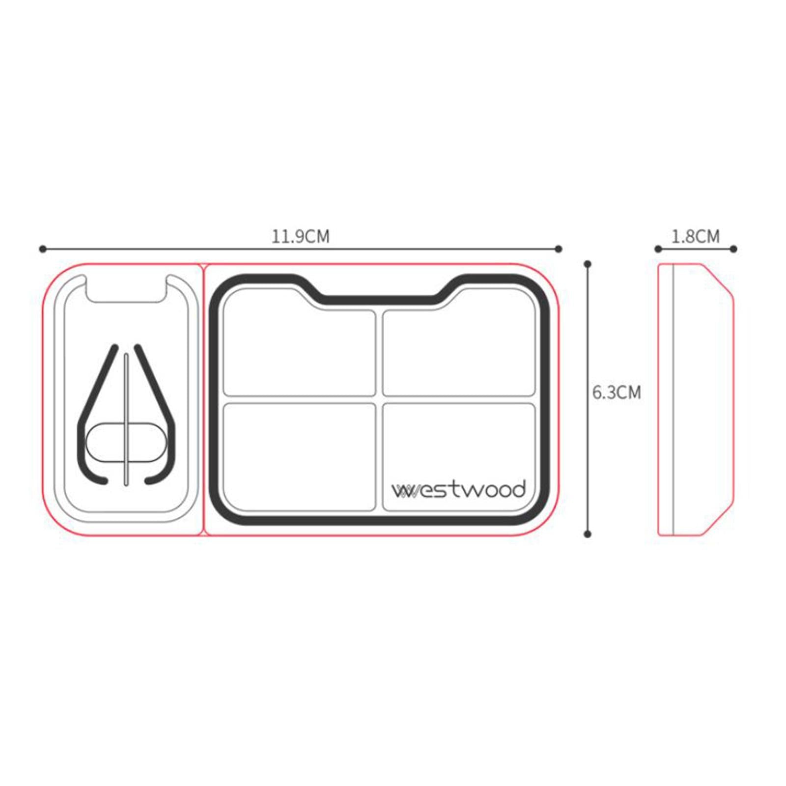 Pill Cutter and Splitter with Dispenser Household Dormitory Vacation Red