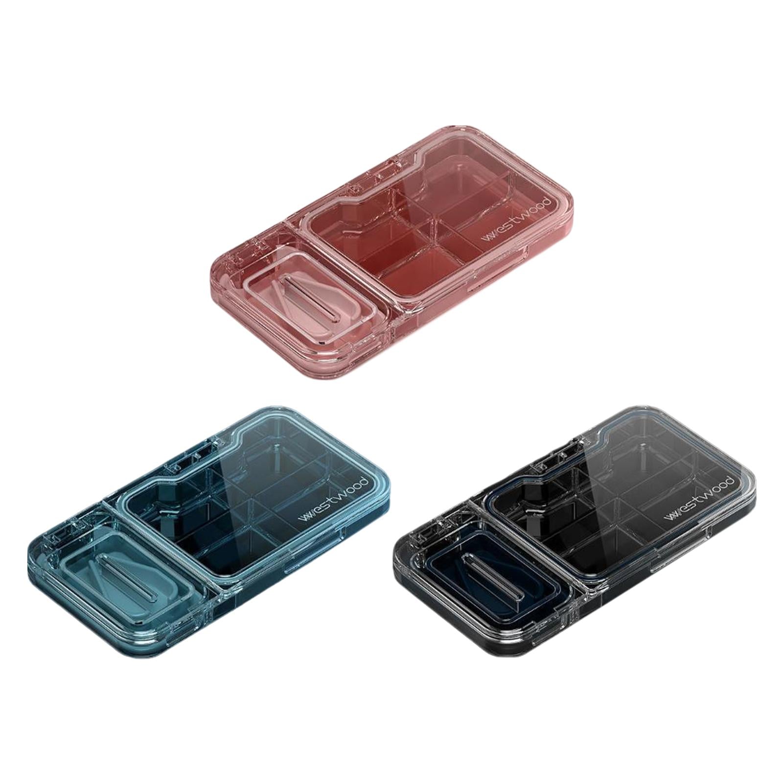 Pill Cutter and Splitter with Dispenser Household Dormitory Vacation Red