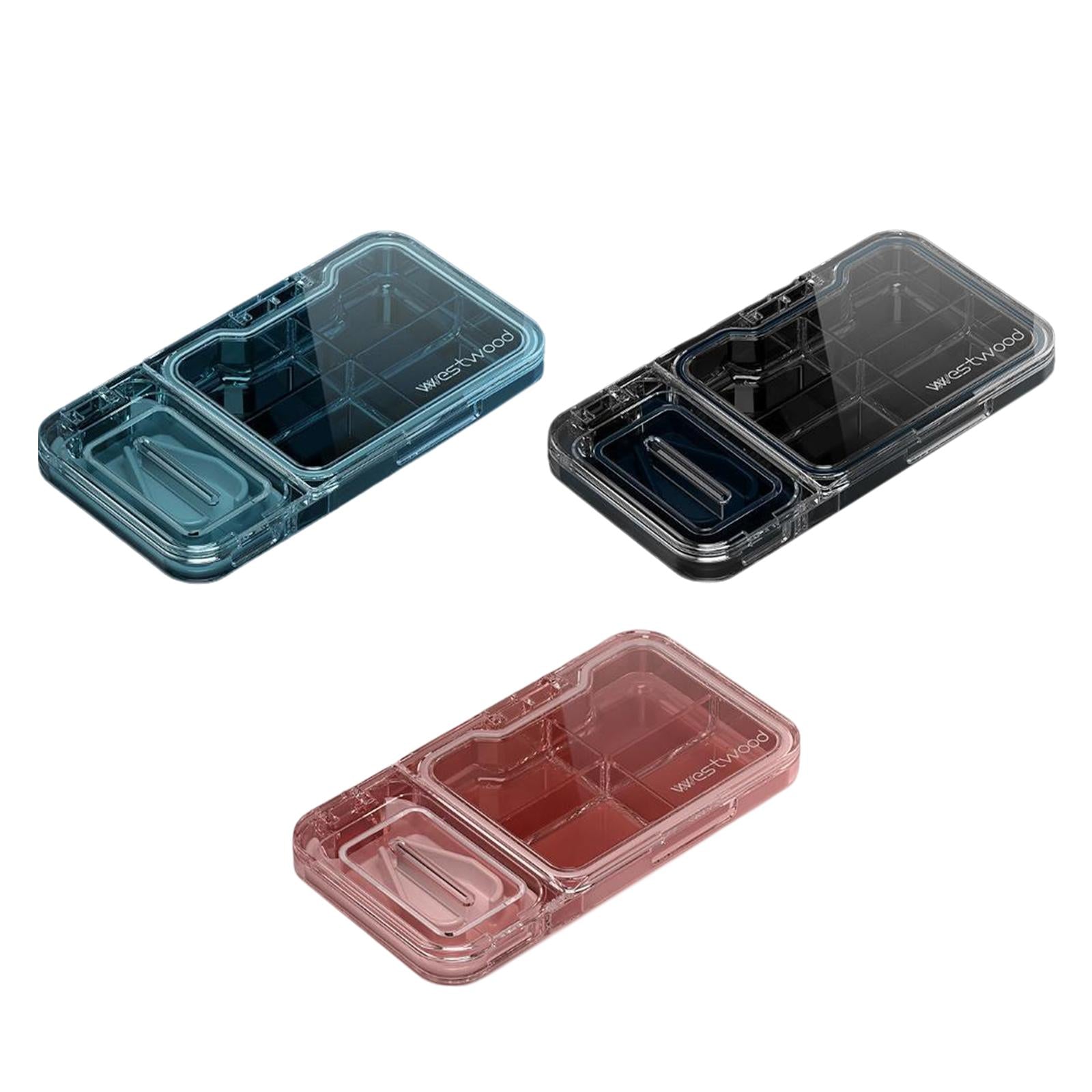 Pill Cutter and Splitter with Dispenser Household Dormitory Vacation Red