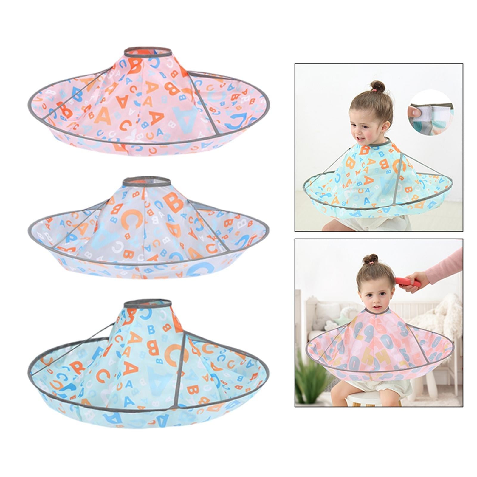 Kids Hair Cutting Cape Professional Waterproof Cloak for Barber Salon Pink