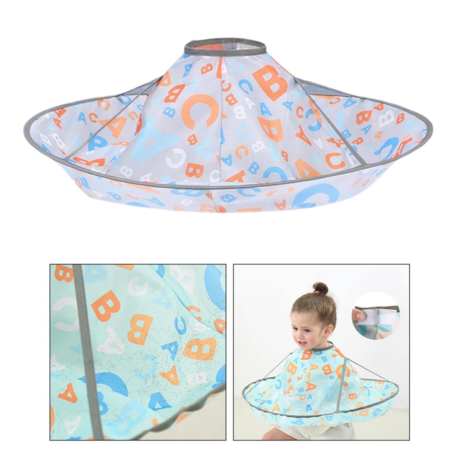 Kids Hair Cutting Cape Professional Waterproof Cloak for Barber Salon Gray