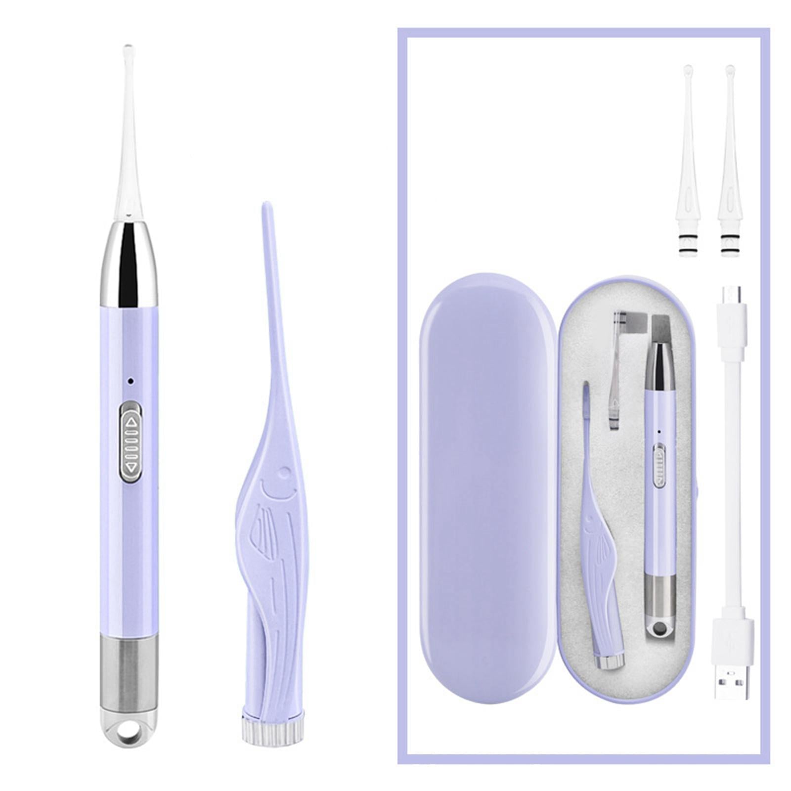 Baby Ear Wax Removal with LED Light Electric Luminous for Home Travel Use Purple