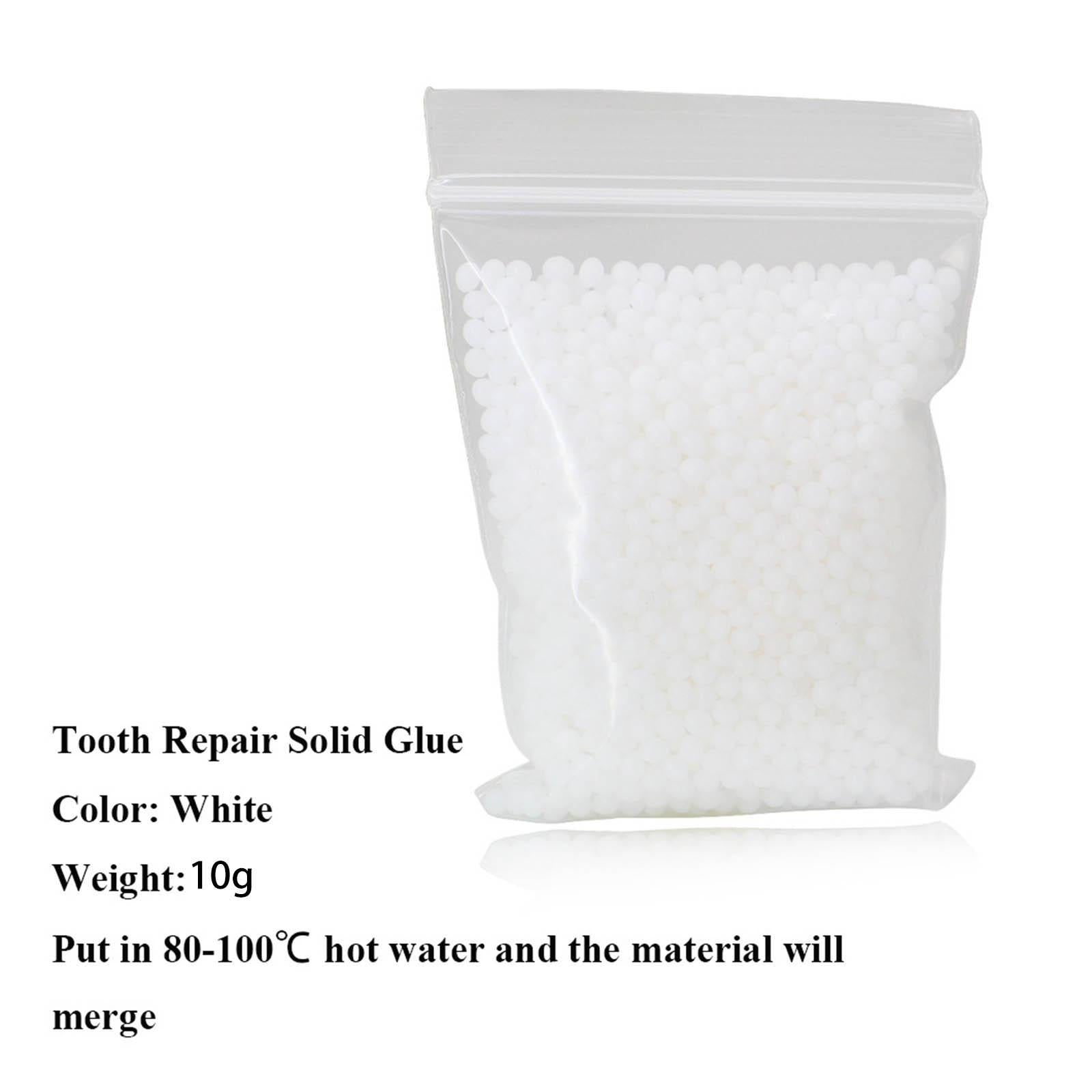 10G Temporary Tooth Solid Glue Thermal Beads Teeth Gaps Glue White Denture
