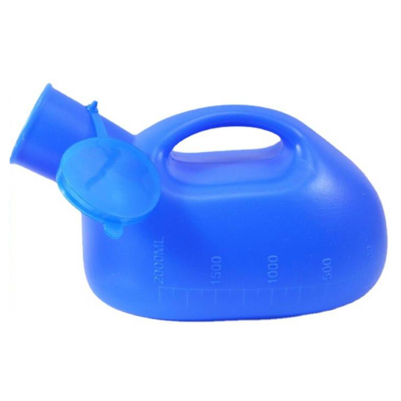 Leakproof Urinals for Men 2000ml with Lid Home Elder Container Jar Blue