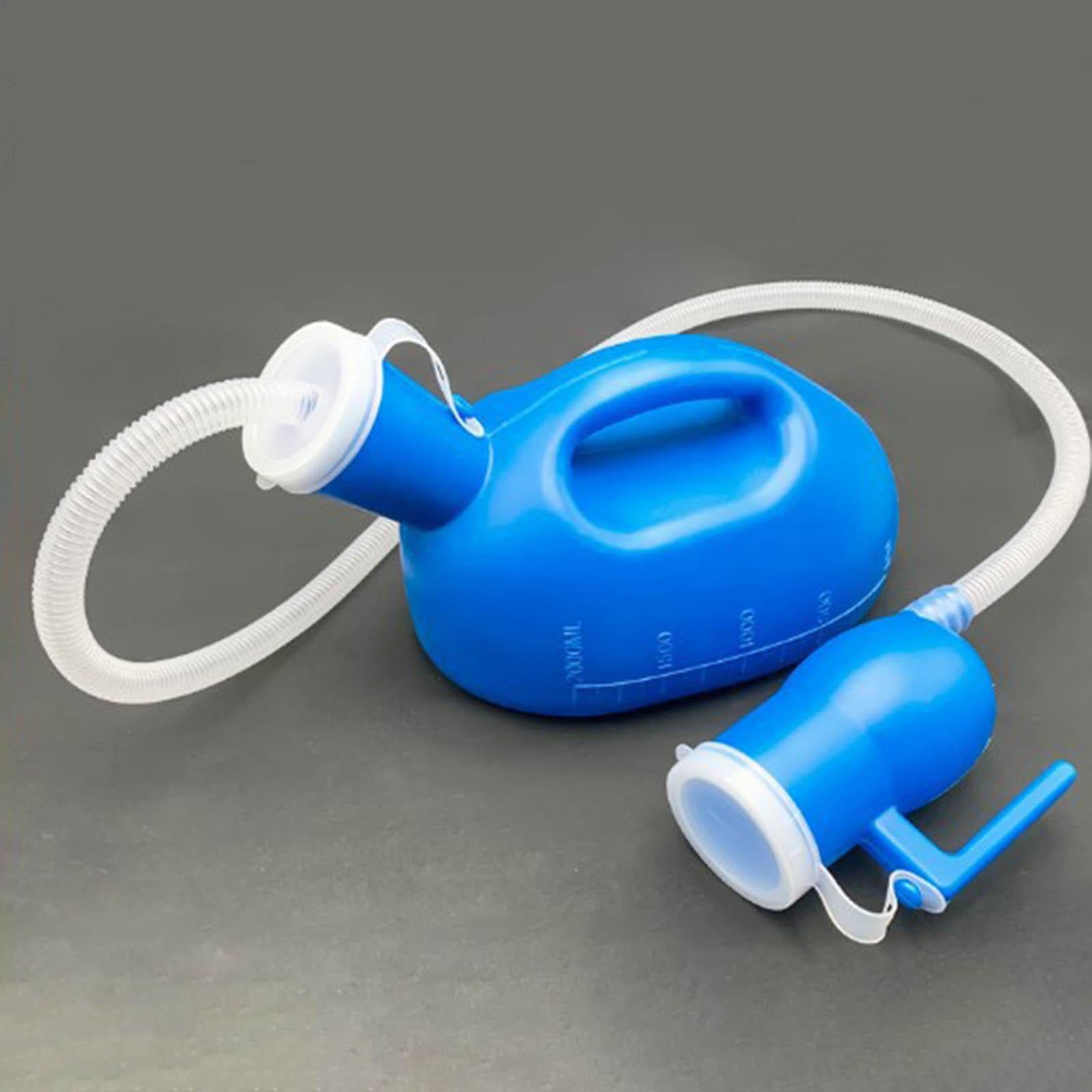Leakproof Urinals for Men 2000ml with Lid Home Elder Container Jar Blue
