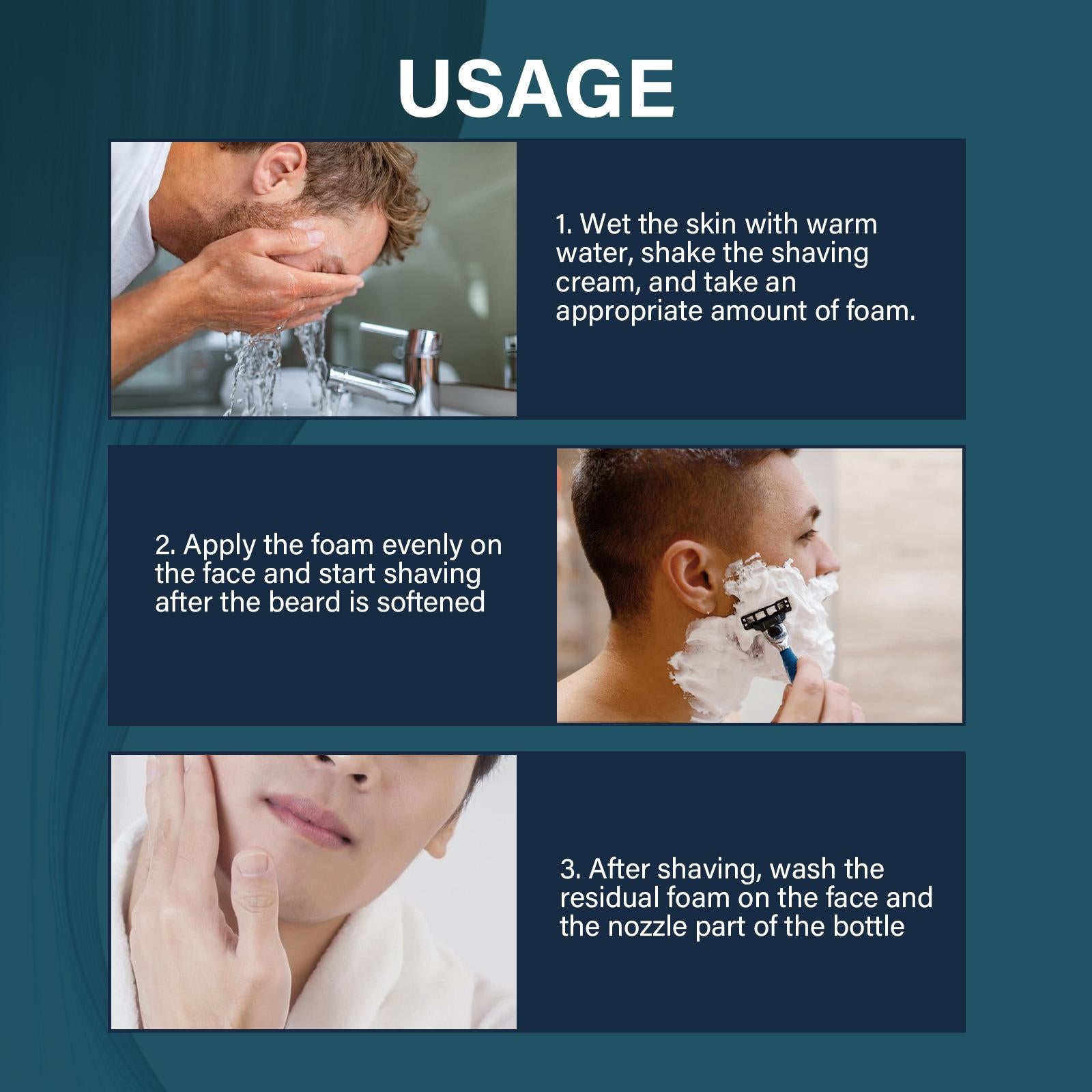 Shaving Cream Shave Gel Smooth Soften Beard Thick Comfortable for Men Barber