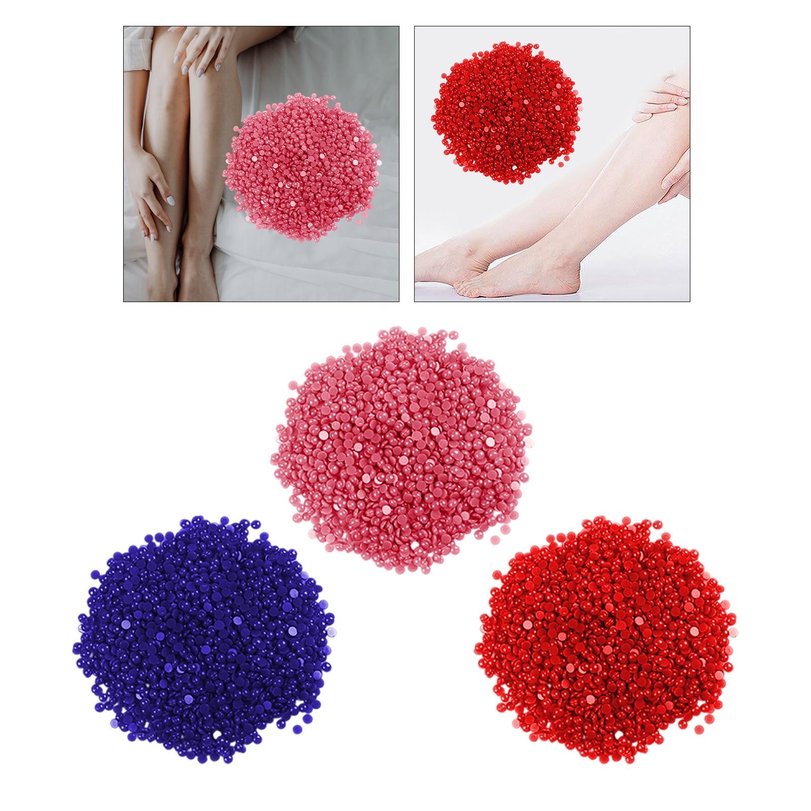 Depilatory Hard Wax Beans for Leg Arm Hair Removal Women Men Rose 100g