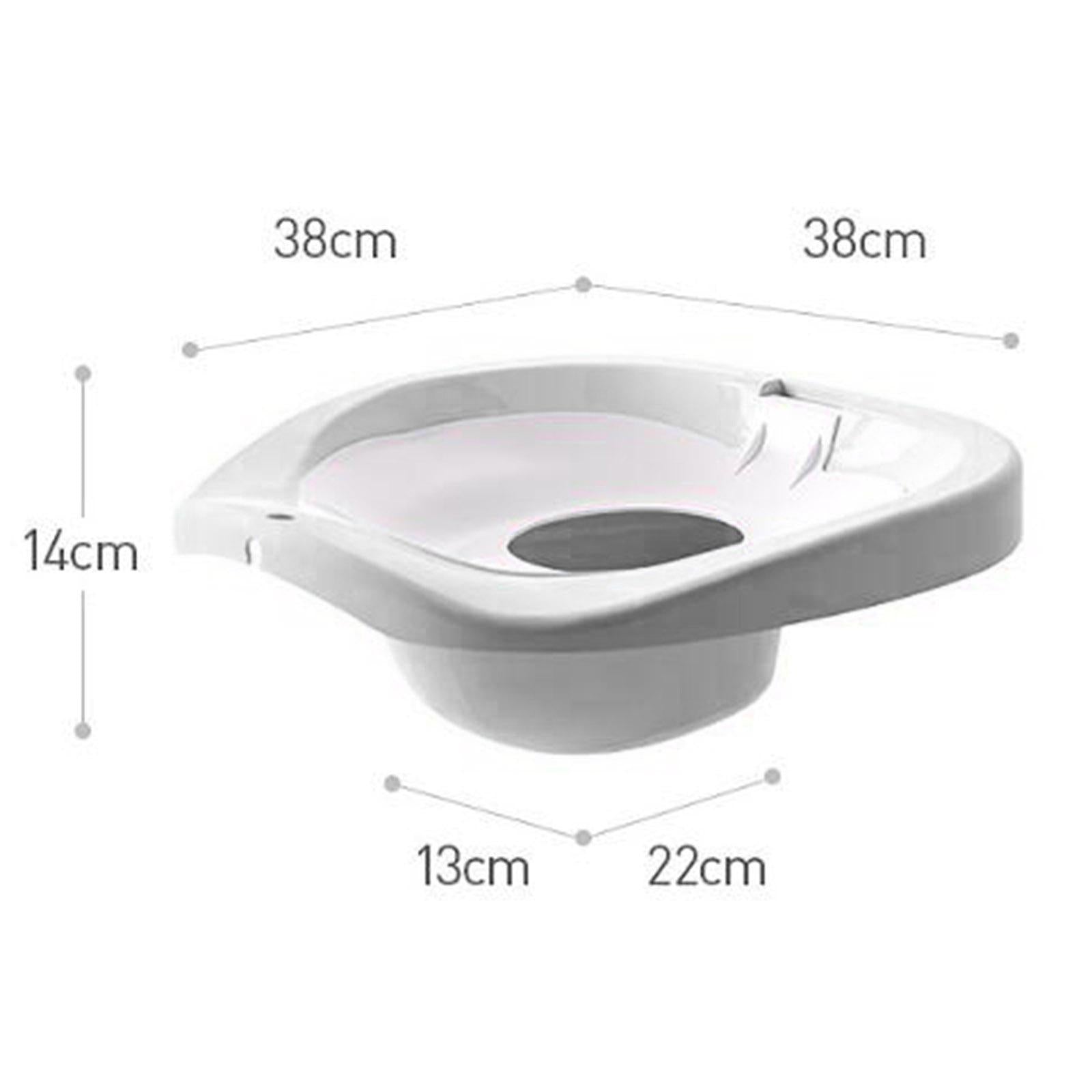 Toilet Sitz Bath Basin Hangable Soaking Basin Heavy Duty Universal Portable Gray