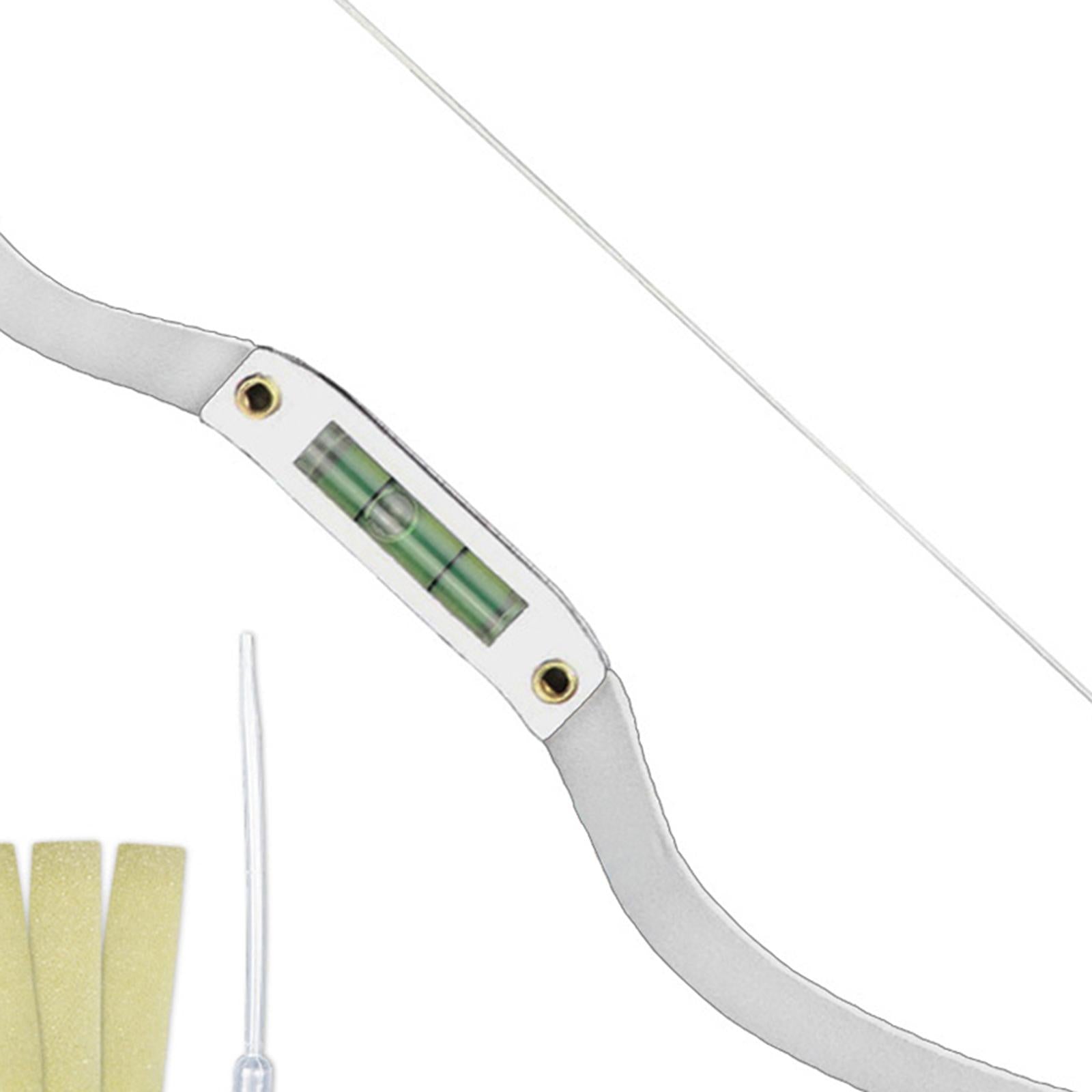 Portable Permannet Makeup Bow and Arrow Line Ruler for Brow Mapping Kit Silver