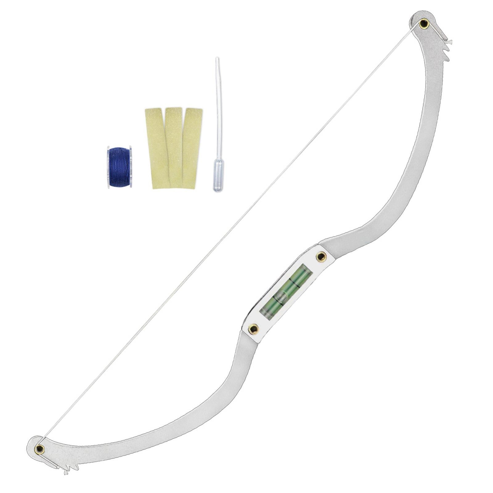 Portable Permannet Makeup Bow and Arrow Line Ruler for Brow Mapping Kit Silver