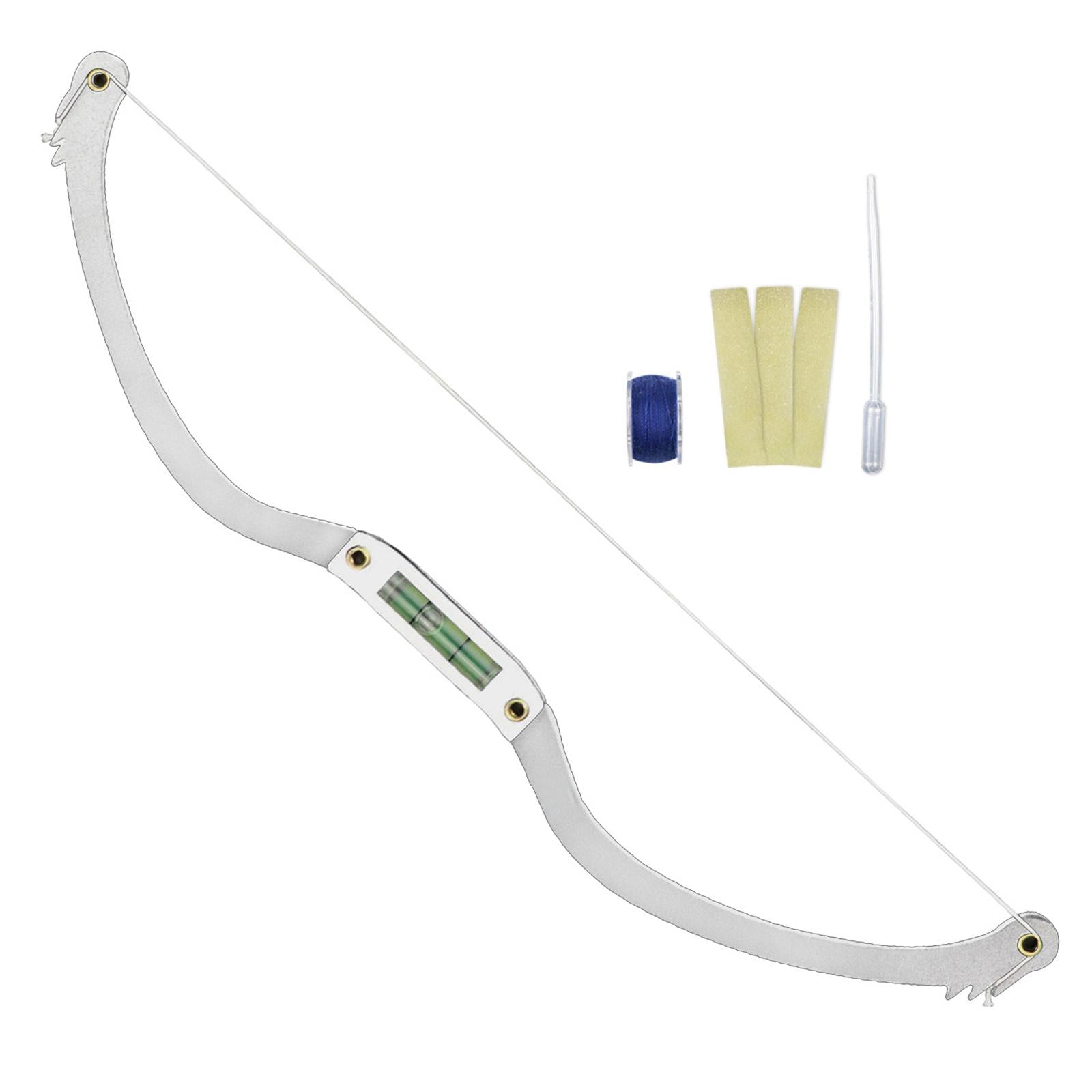 Portable Permannet Makeup Bow and Arrow Line Ruler for Brow Mapping Kit Silver