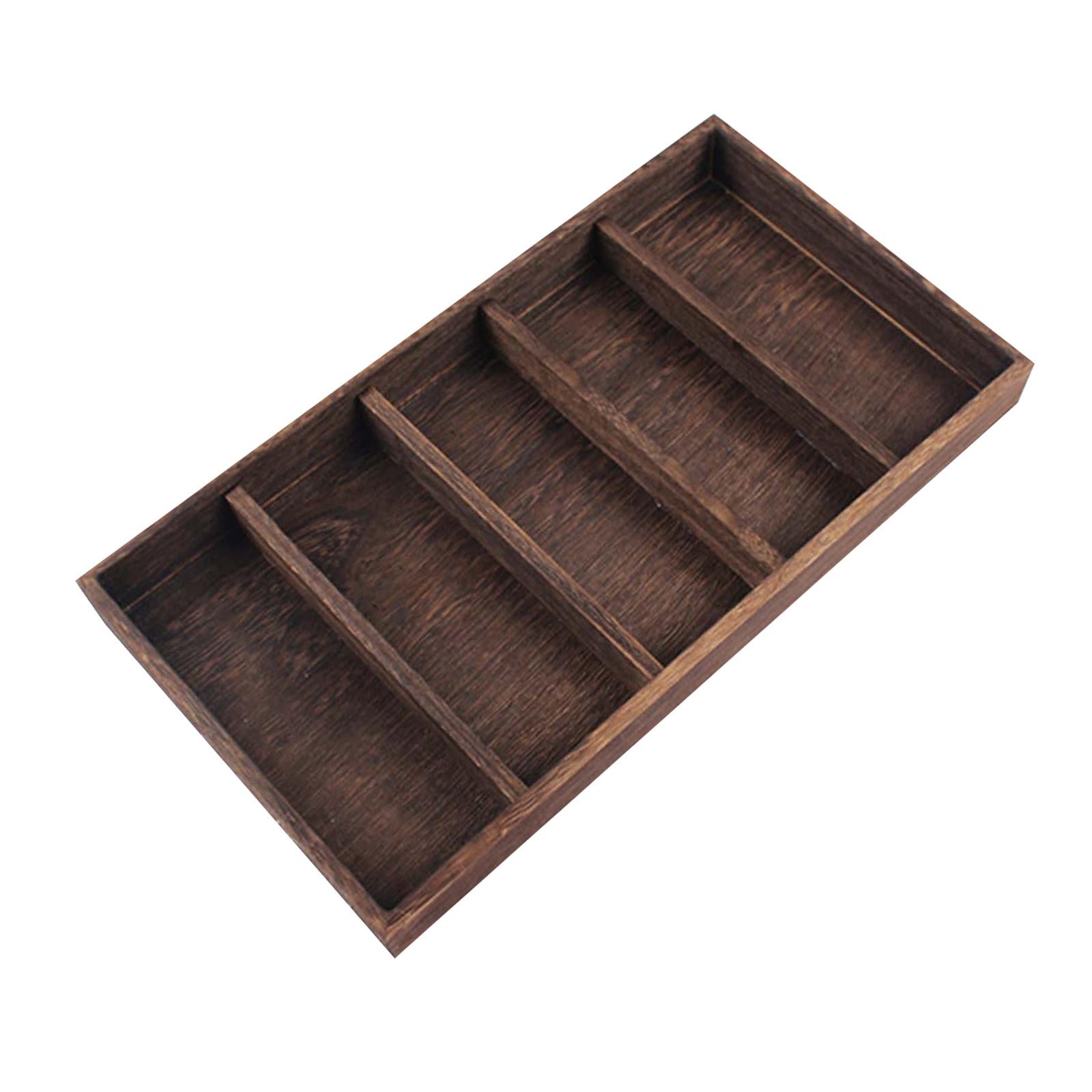 Sunglasses Display Case Box Storage Tray for Glasses Shop 5 Grids Dark Brown