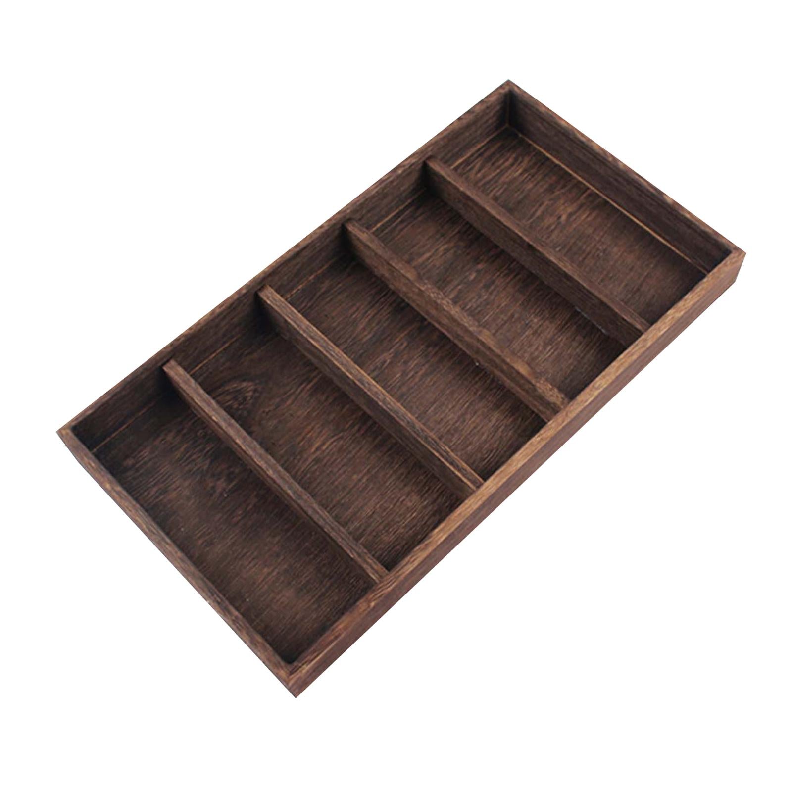Sunglasses Display Case Box Storage Tray for Glasses Shop 5 Grids Dark Brown
