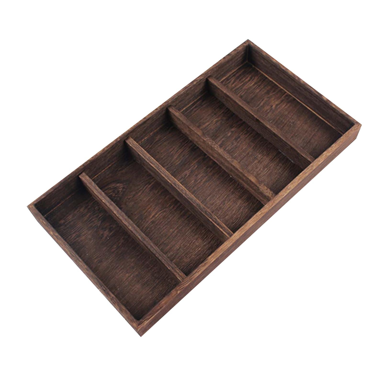 Sunglasses Display Case Box Storage Tray for Glasses Shop 5 Grids Dark Brown