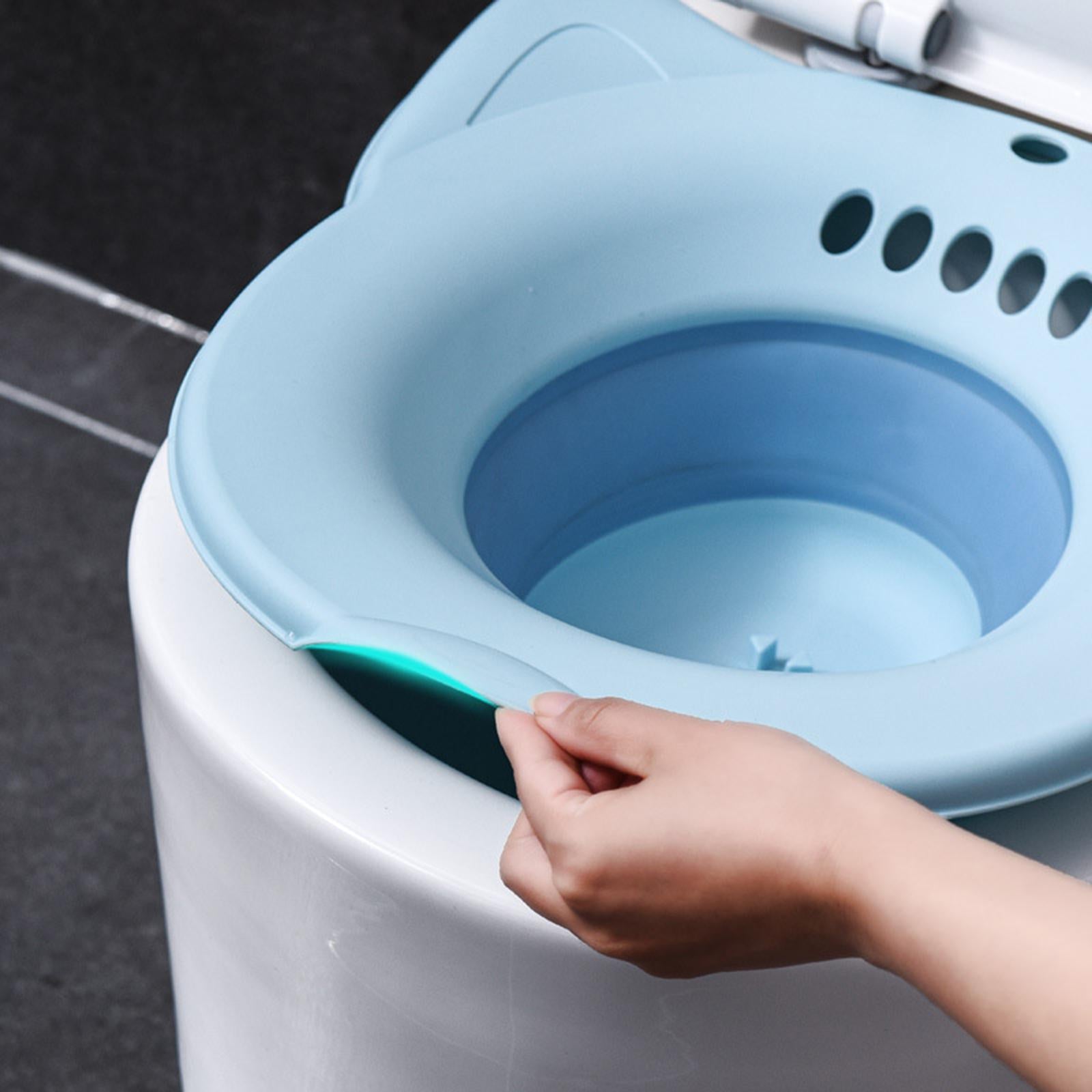 Sitz Bath Toilet Seat Universal Toilets for Patients Home Use Elderly Blue1