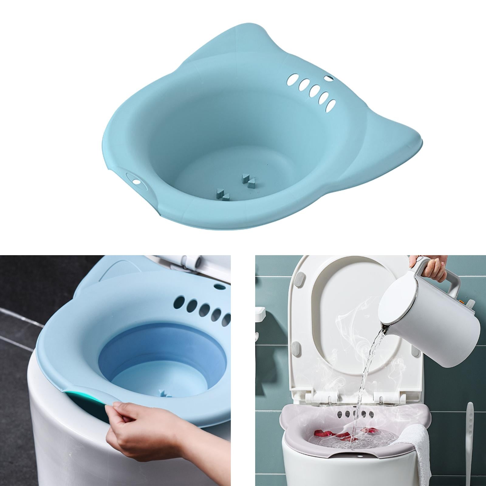 Sitz Bath Toilet Seat Universal Toilets for Patients Home Use Elderly Blue1