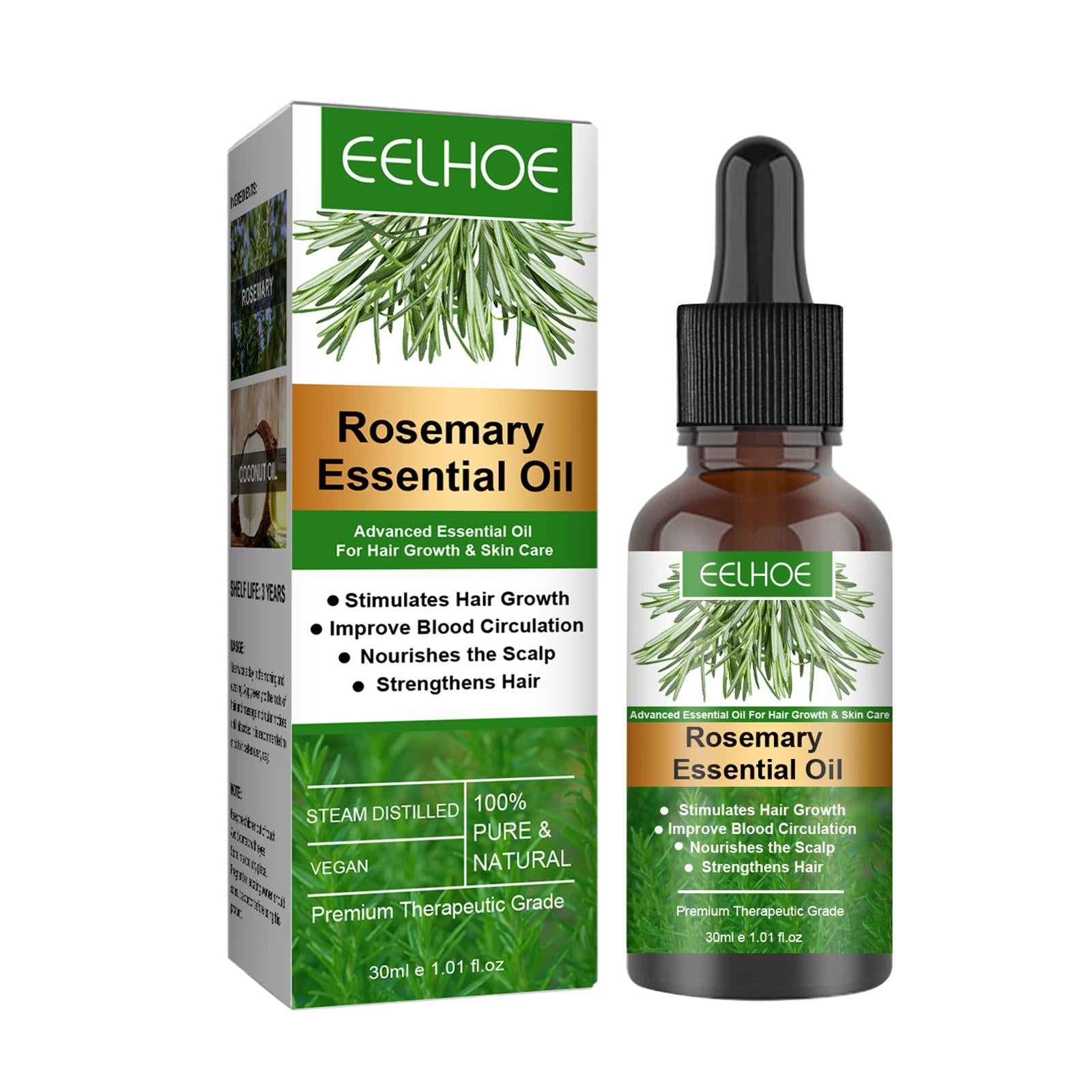 Rosemary Essential Oil 30ml for Stimulate Hair Growth Improves Circulation