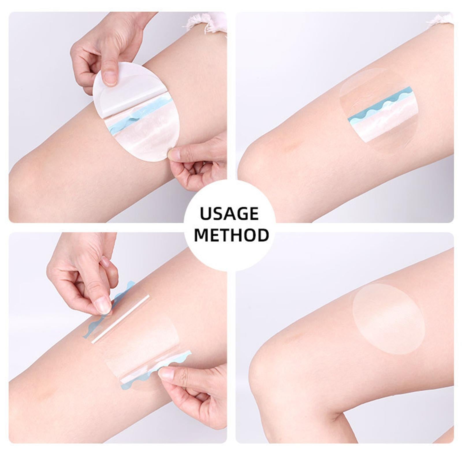 Set of 10 Transparent Anti Chafing Thigh Tapes Sweat Absorbent Self Adhesive