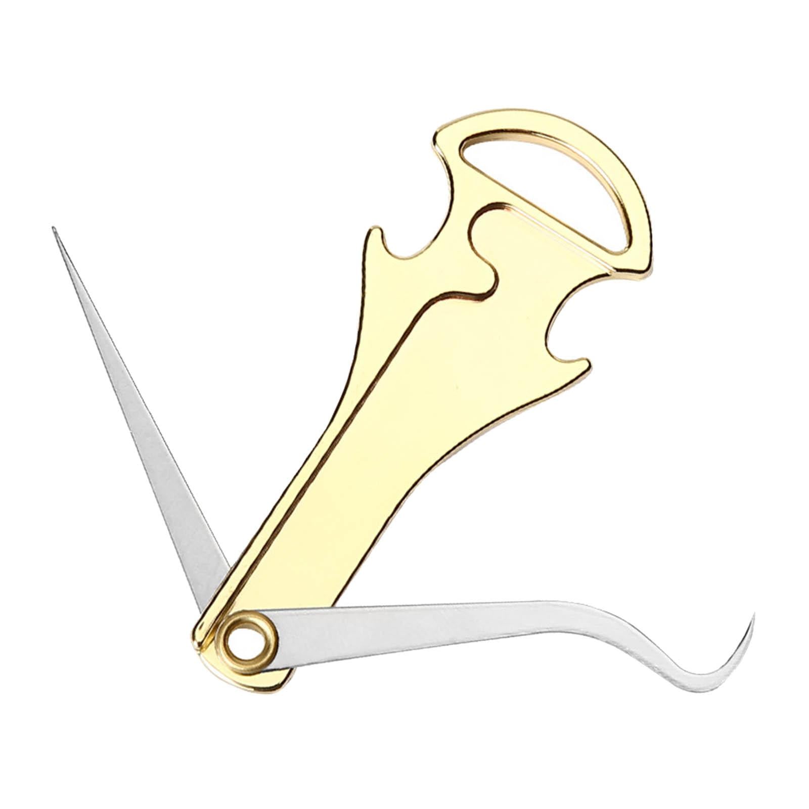 Portable Toothpicks with Bottle Opener Keychain Tool for Outdoor Biking Gold