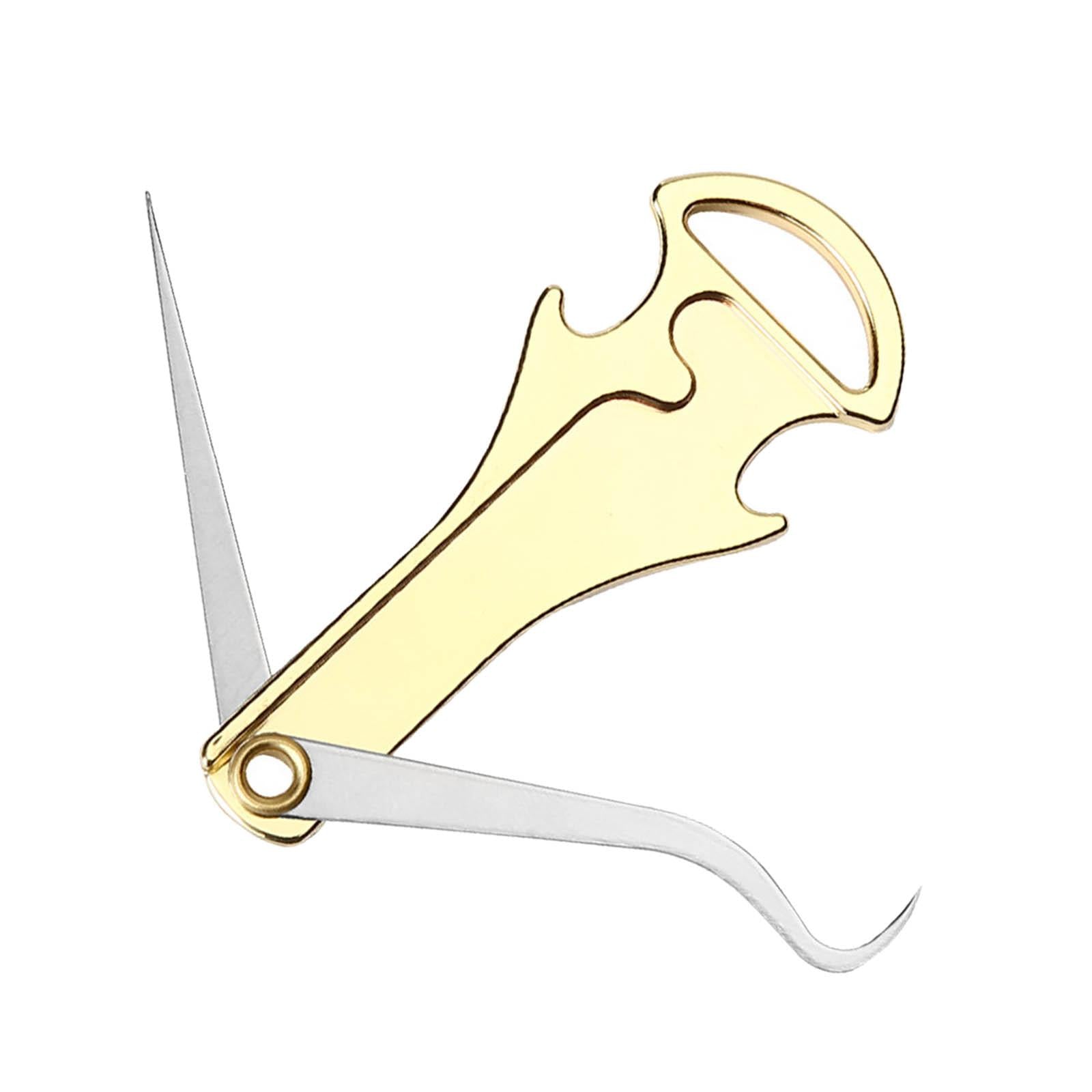 Portable Toothpicks with Bottle Opener Keychain Tool for Outdoor Biking Gold