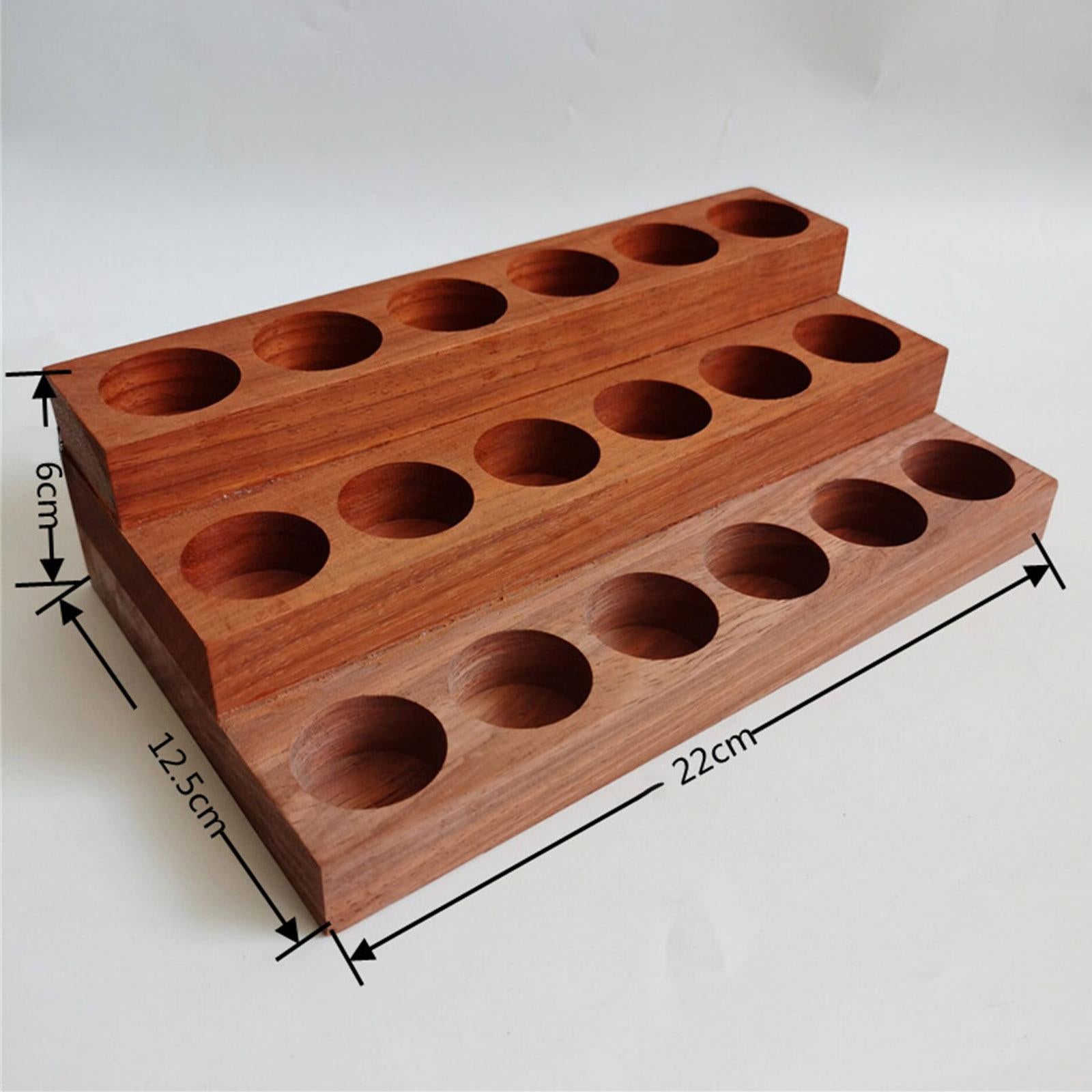Essential Oils Storage Rack 3 Tiers Wooden for Aromatherapy Bottles Cosmetic