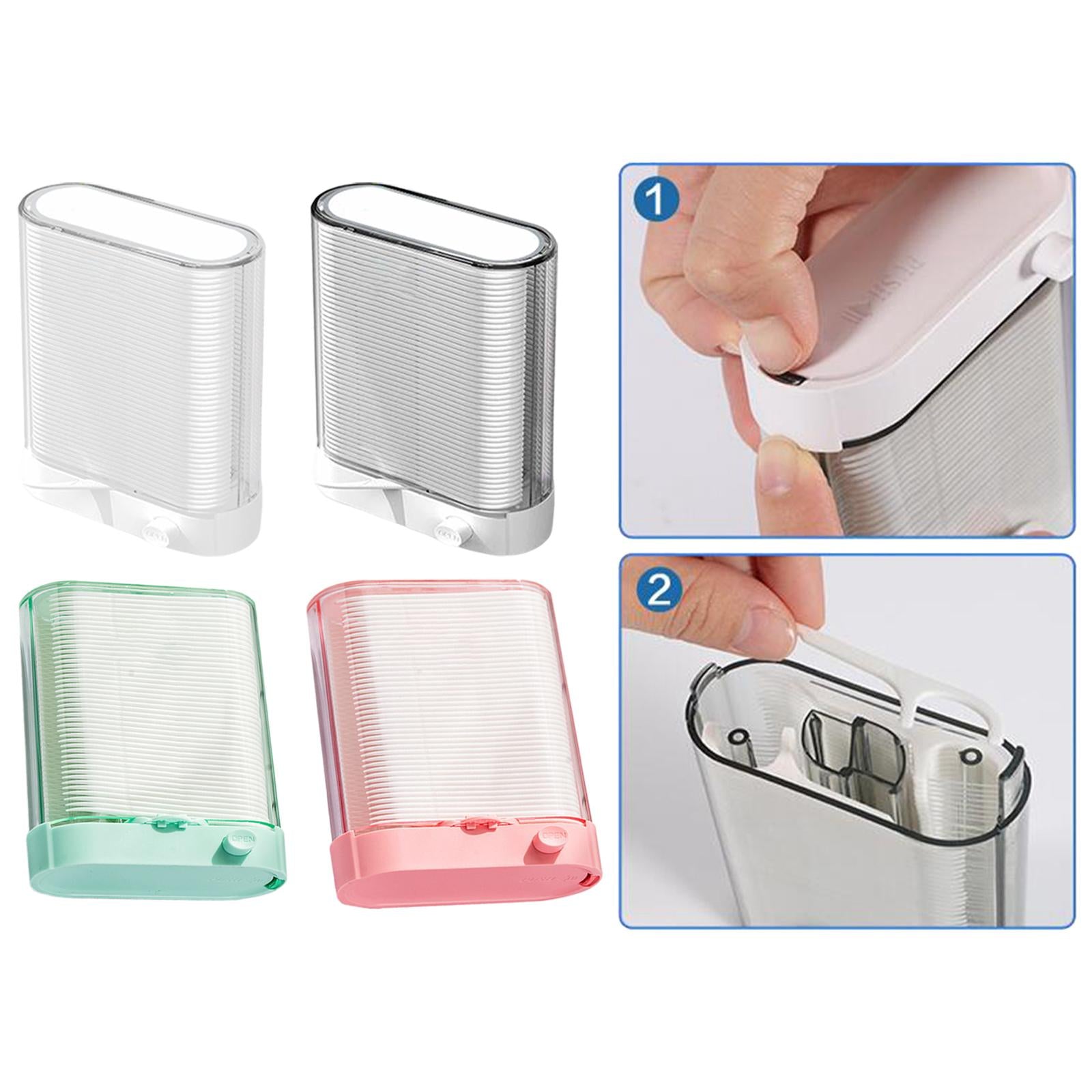 Automatic Floss Storage Box Portable Dispenser for Oral Care Bathroom White