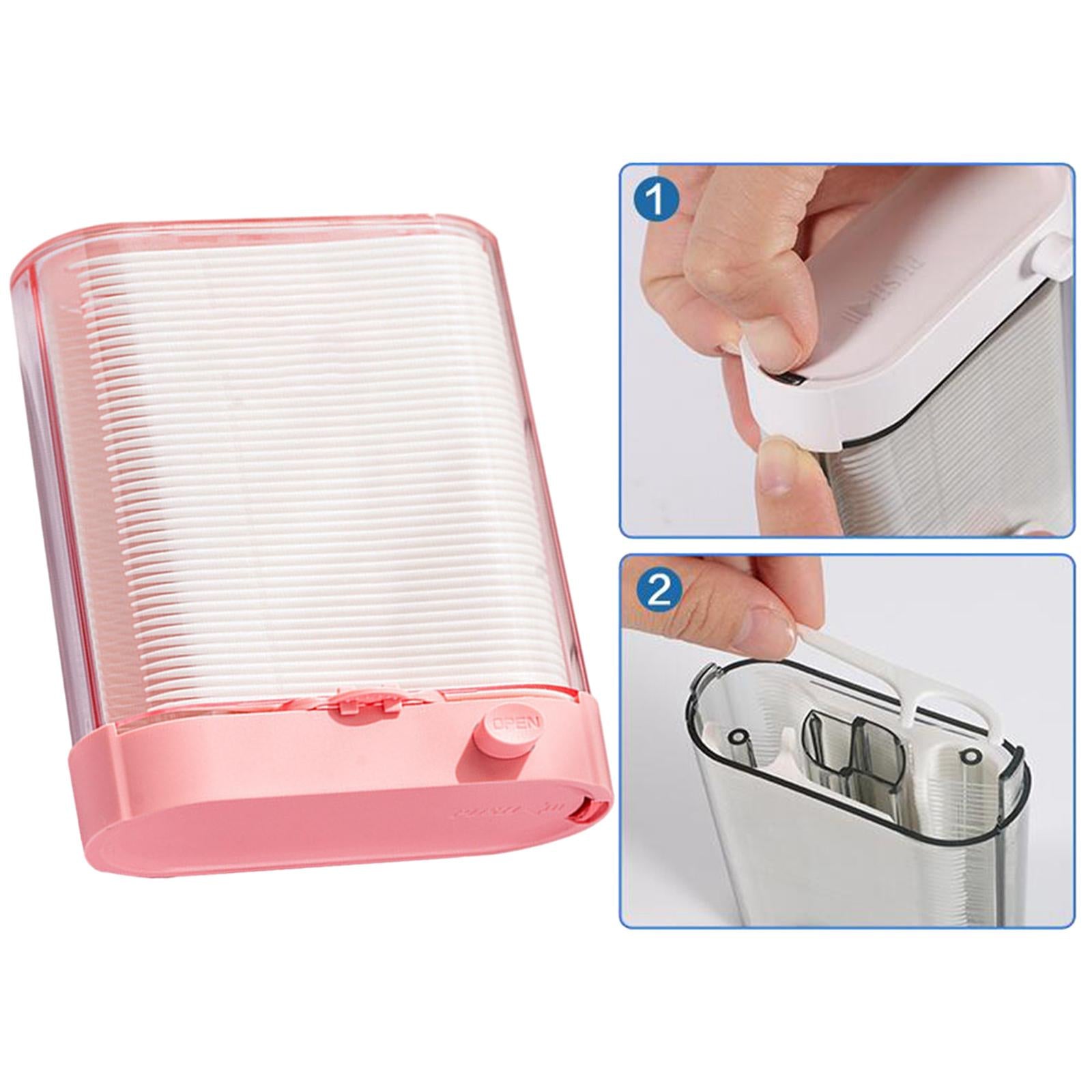 Automatic Floss Storage Box Portable Dispenser for Oral Care Bathroom Pink
